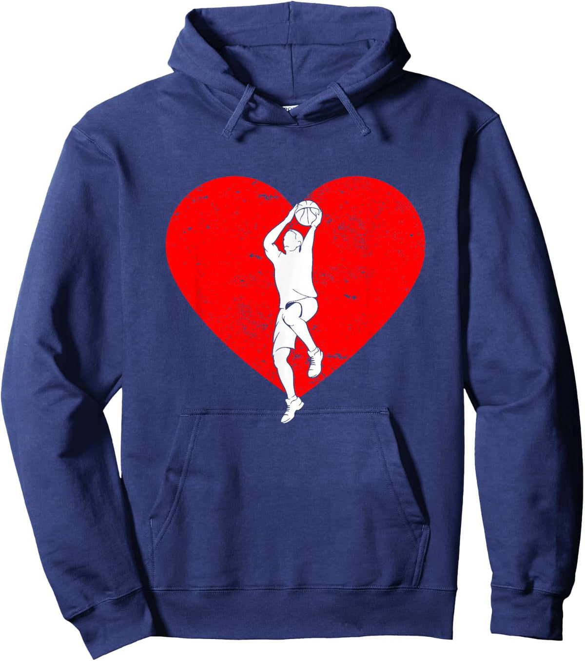 Basketball Valentine Day Gifts For Basketball Lover Boys Men Hoodie - Hoodie | Navy
