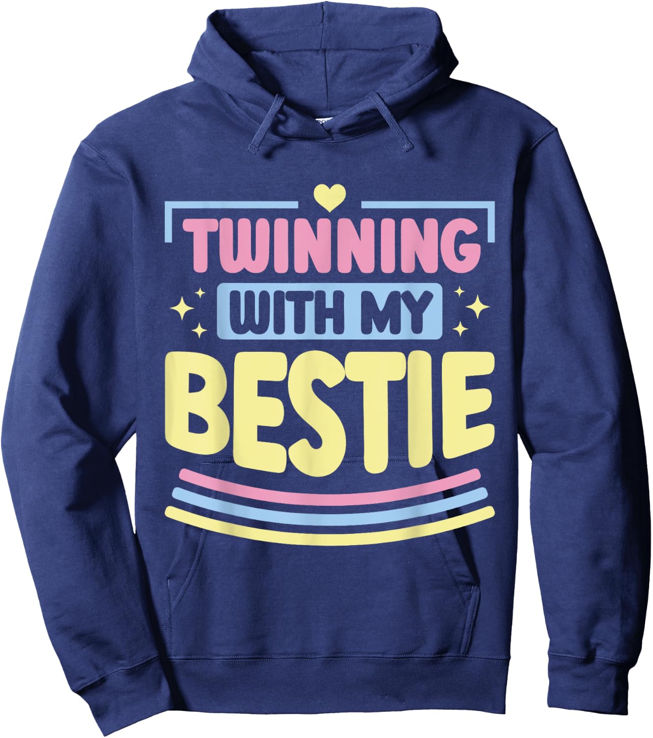 Friends Matching Twins Day Kids Bestie Hoodie - Hoodie | Navy