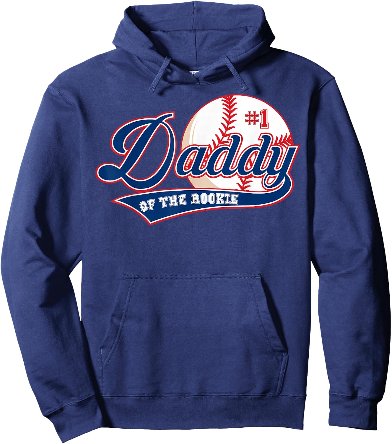 Daddy of Rookie of Year 1st Birthday Baseball Theme Matching Hoodie - Hoodie | Navy