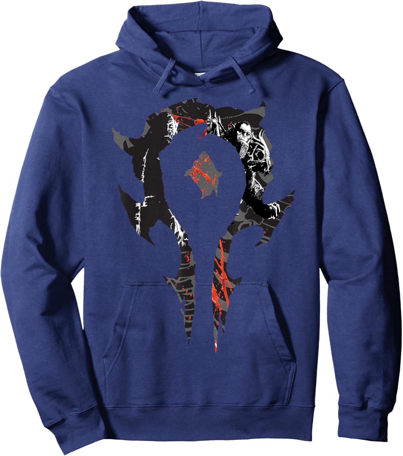 Warcraft Gaming Logo Horde Compilation Crest Fierce Gamer Hoodie - Hoodie | Navy