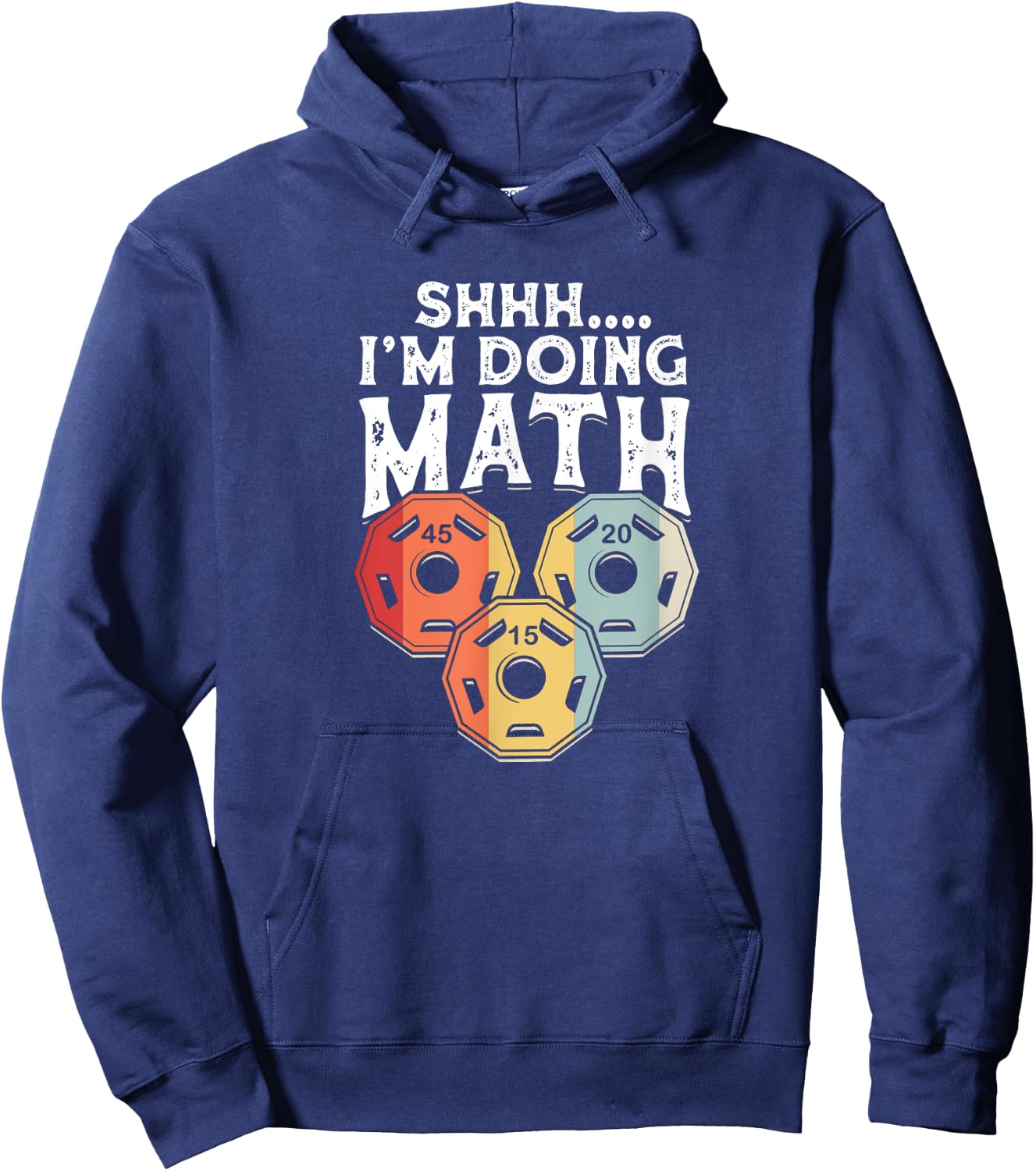 Shhh I'm Doing Math Funny Weight Lifting - Weightlifter Hoodie - Hoodie | Navy