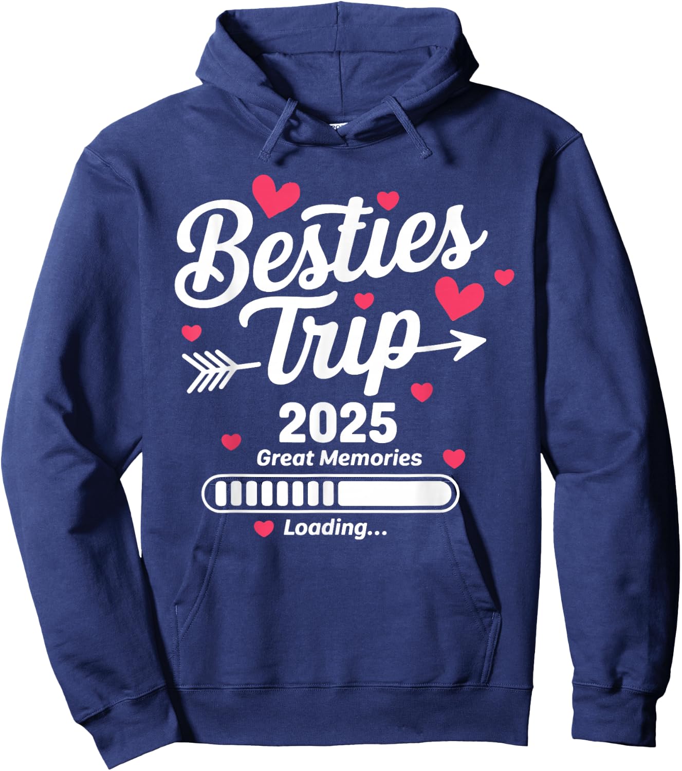 Besties Trip 2025 Great Memories Best Friend Vacation Hoodie - Hoodie | Navy