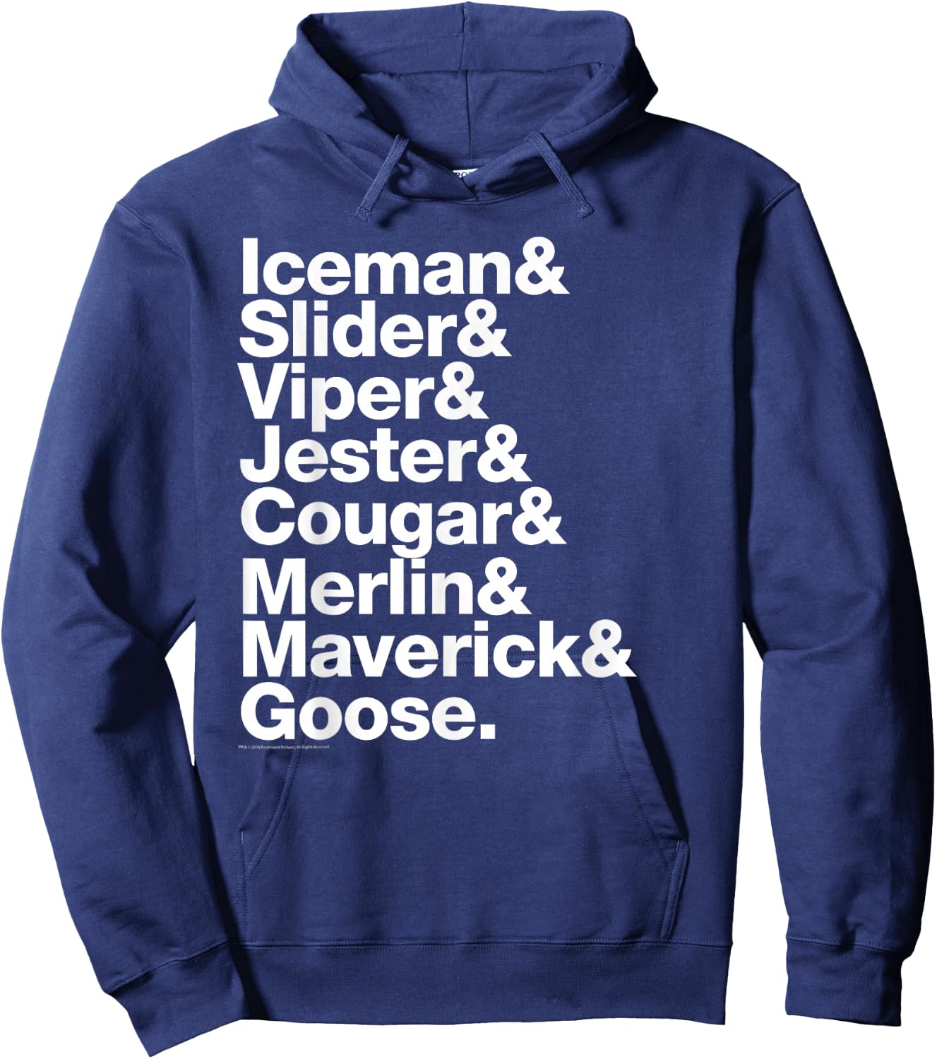 Top Gun List of Pilot Names White Text Action Movie Hoodie - Hoodie | Navy