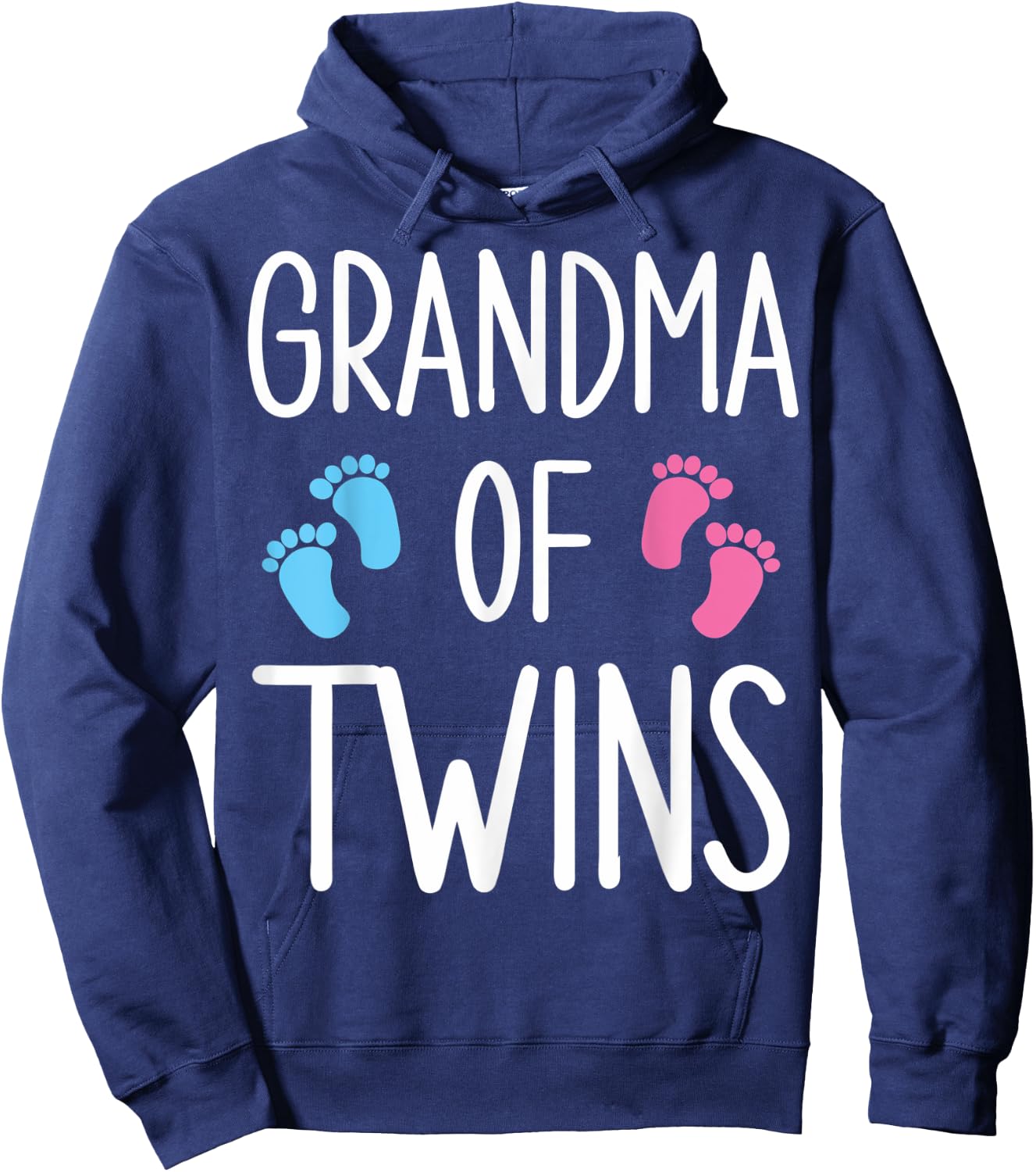 Cute Granny Of Twins Twin Grandma Of Twins Twin Grandmother Hoodie - Hoodie | Navy