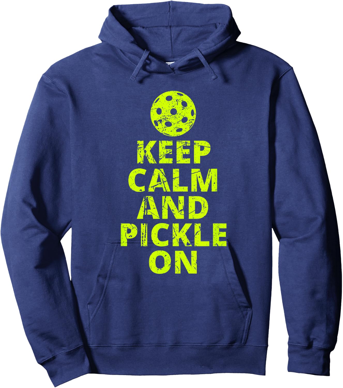 Keep Calm and Pickle On Pickleball Hoodie - Hoodie | Navy
