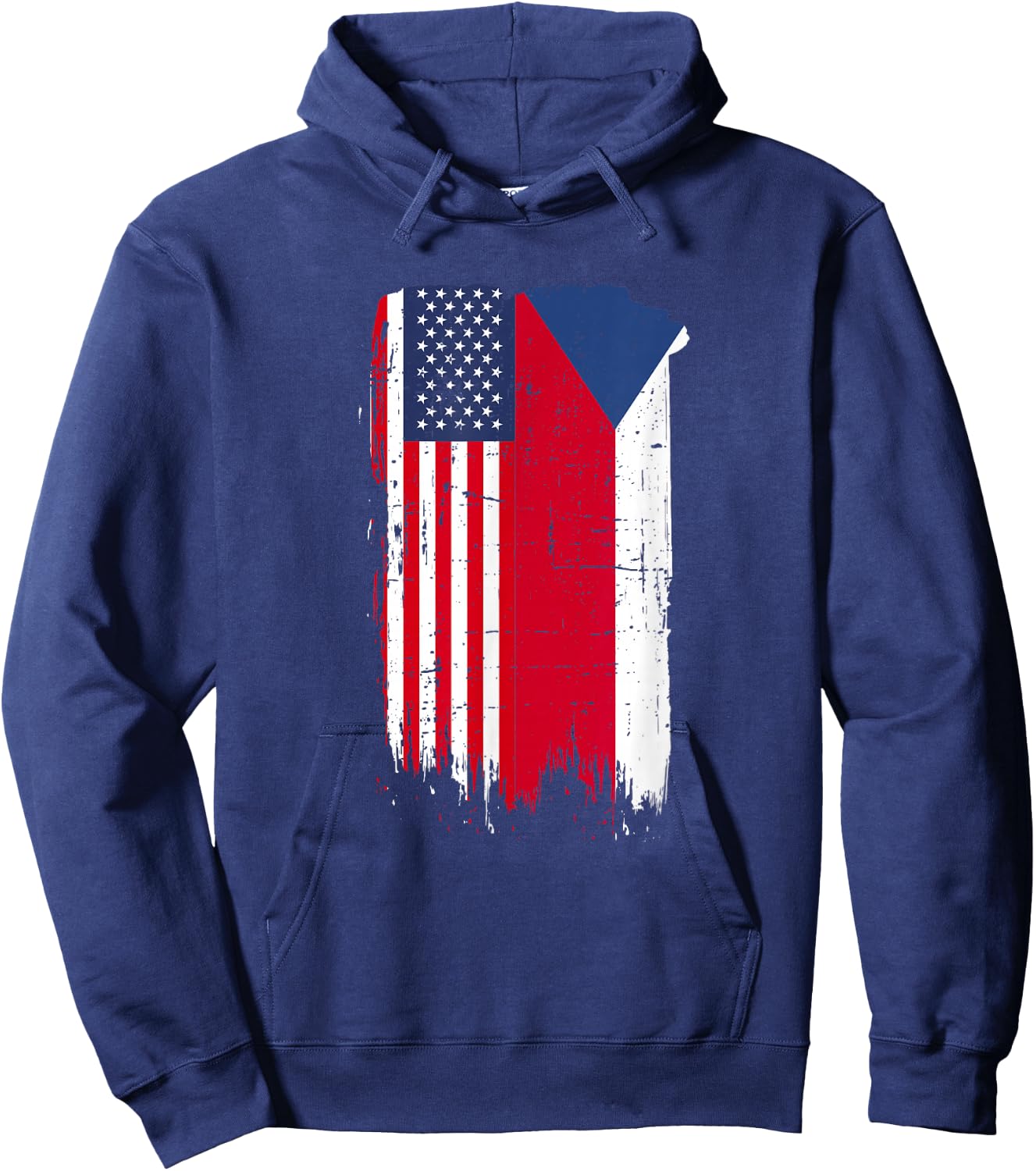 Czech Republic Flag - Czech American Hoodie - Hoodie | Navy