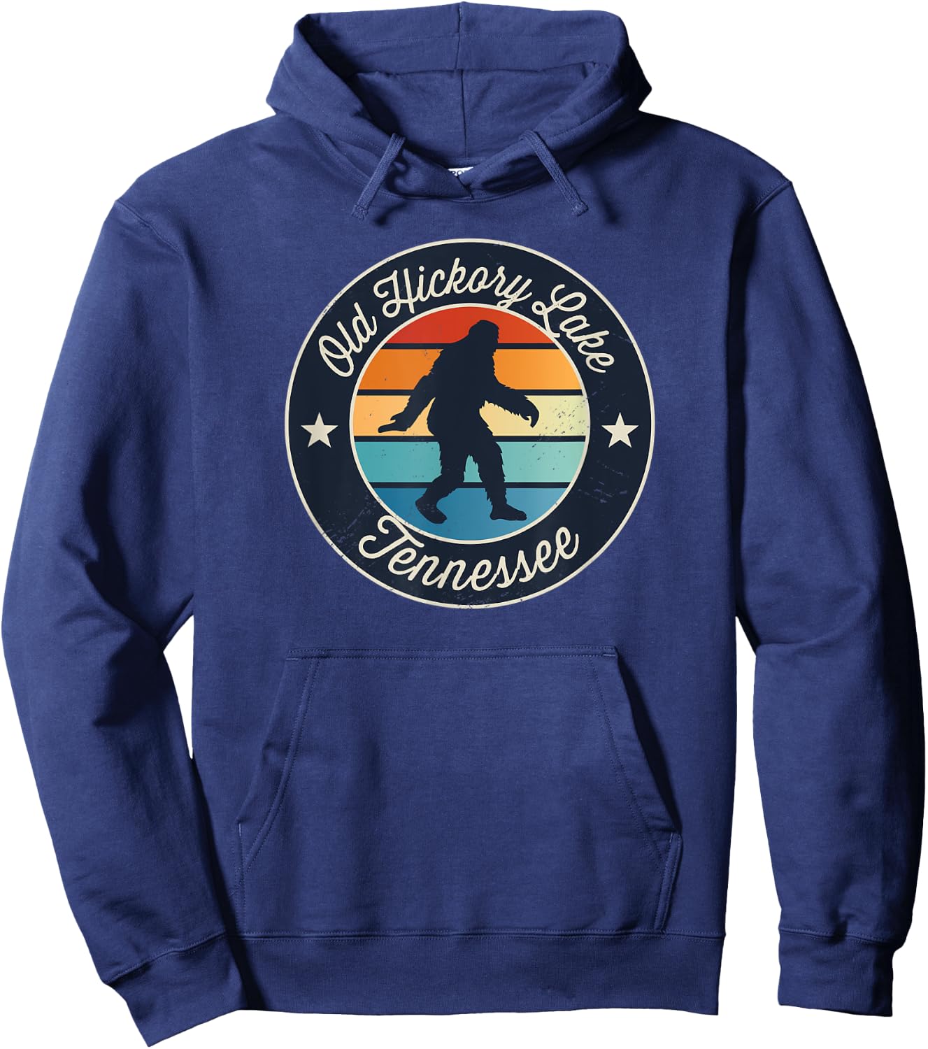 Old Hickory Lake Tennessee Sasquatch Souvenir Hoodie - Hoodie | Navy