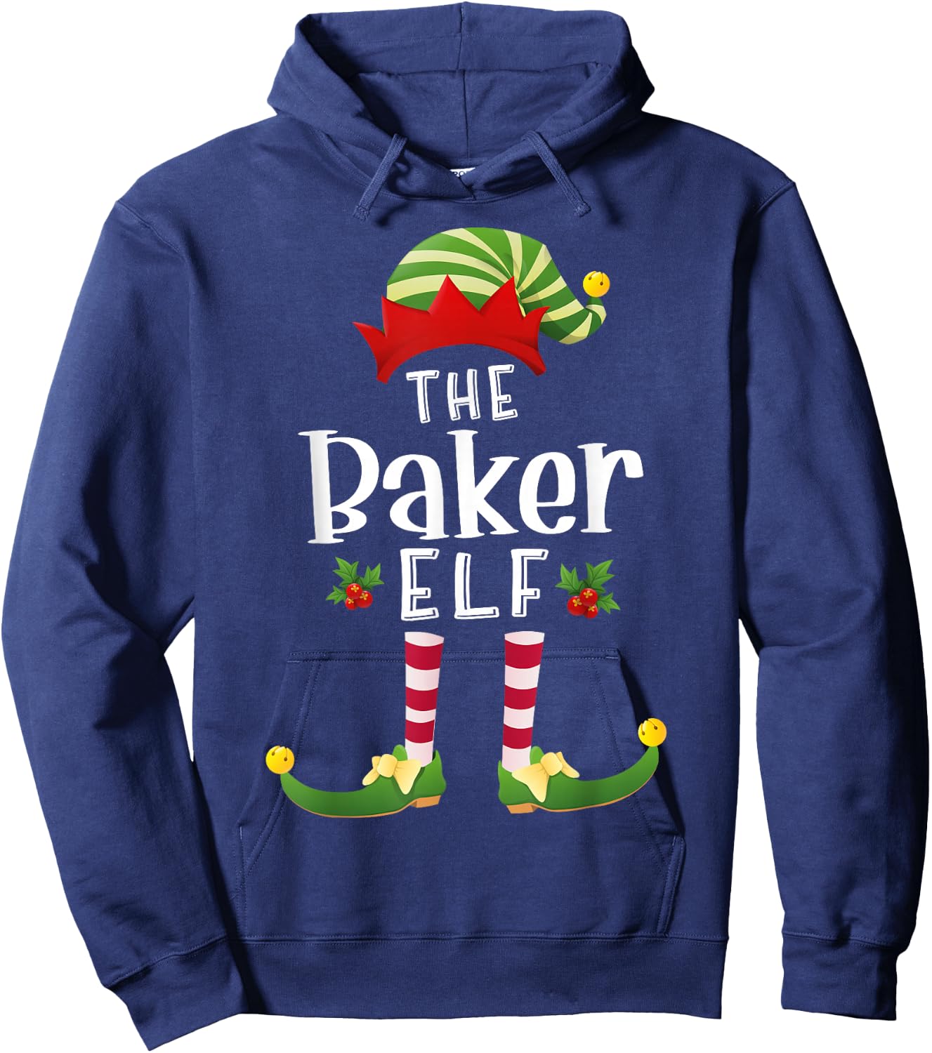 Baker Christmas Elf Matching Pajama X-Mas Party Hoodie - Hoodie | Navy