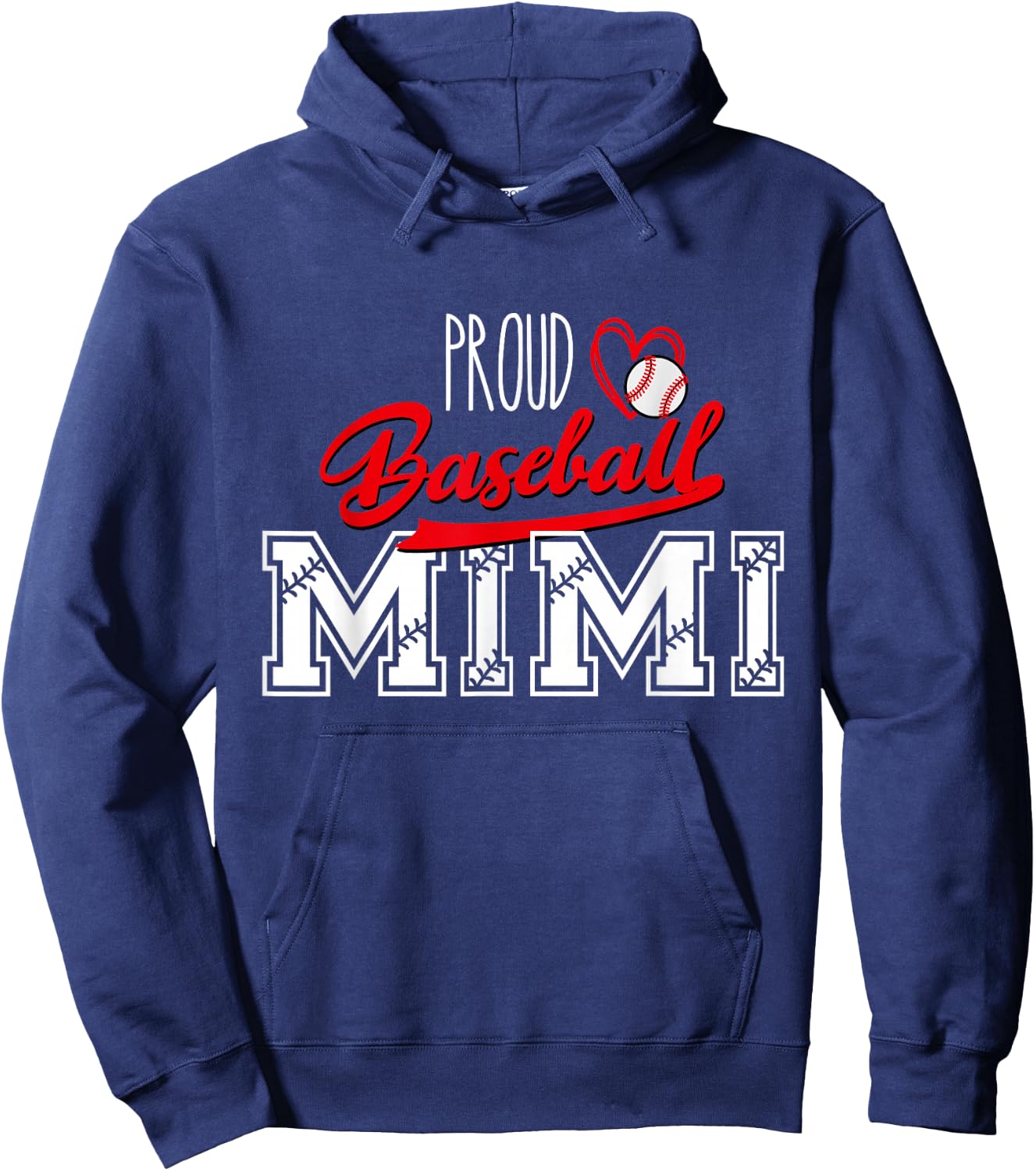 Proud Baseball Mimi Grandma Sport Women Mother's Day Hoodie - Hoodie | Navy