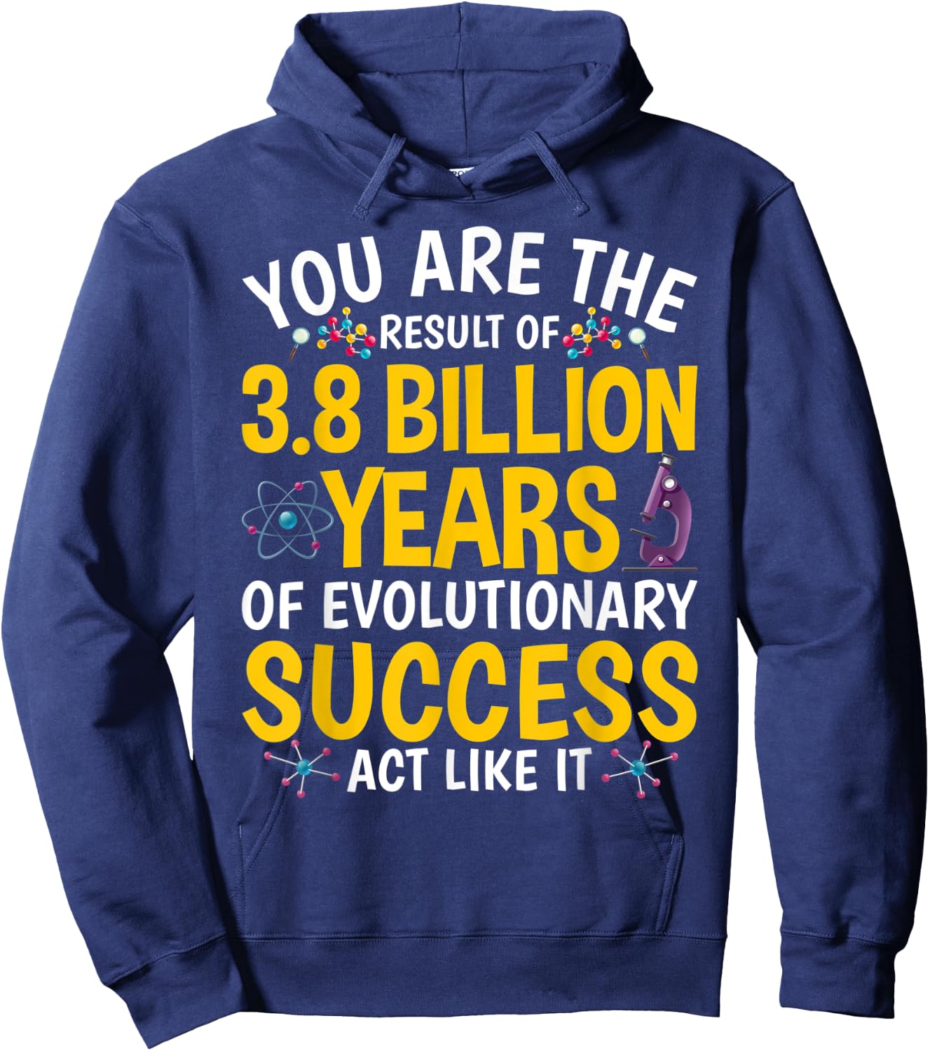 Evolutionary Success Science Teacher Scientist Chemistry Men Women Hoodie - Hoodie | Navy