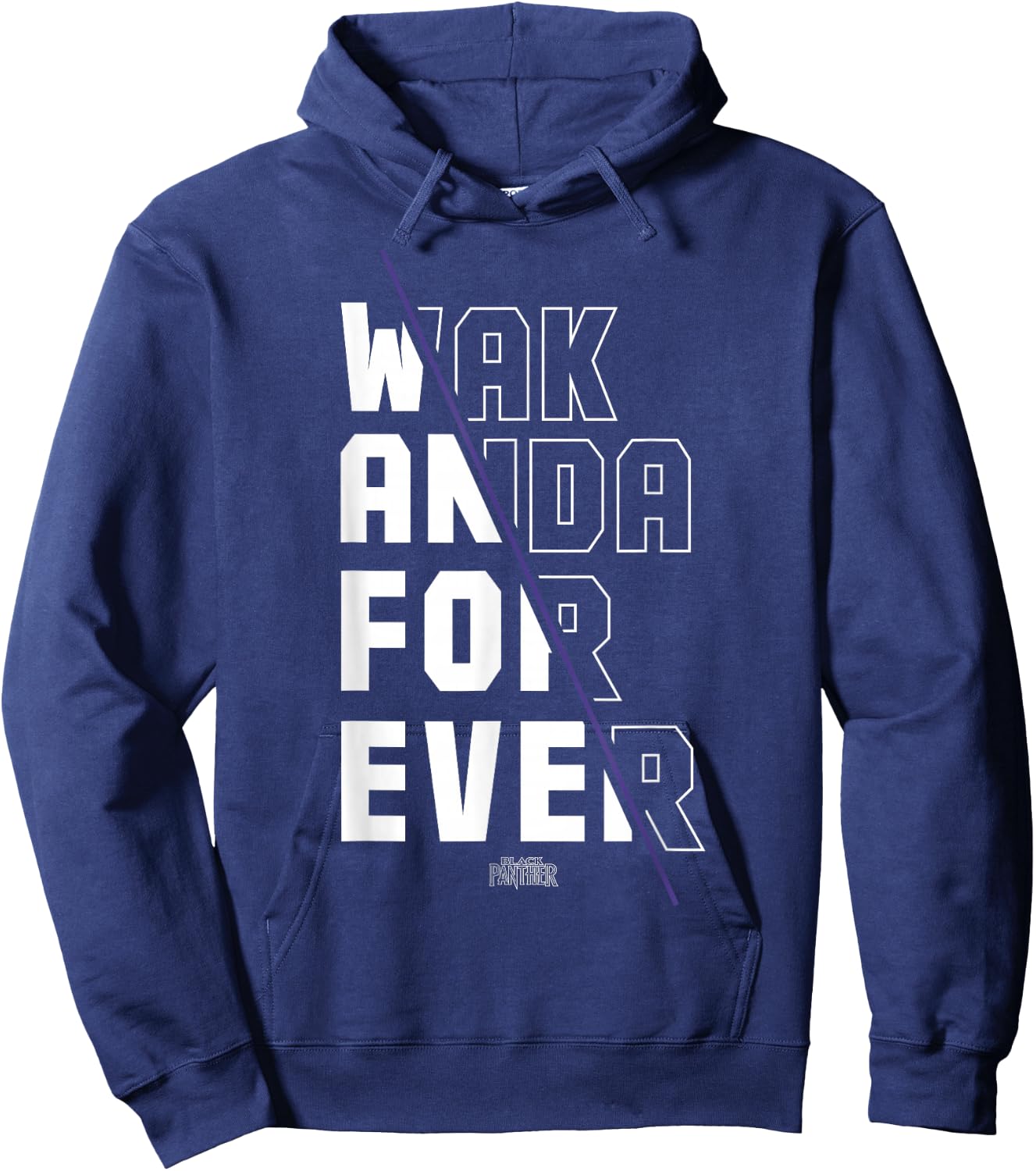 Marvel Black Panther Wakanda Forever Divided Hoodie - Hoodie | Navy