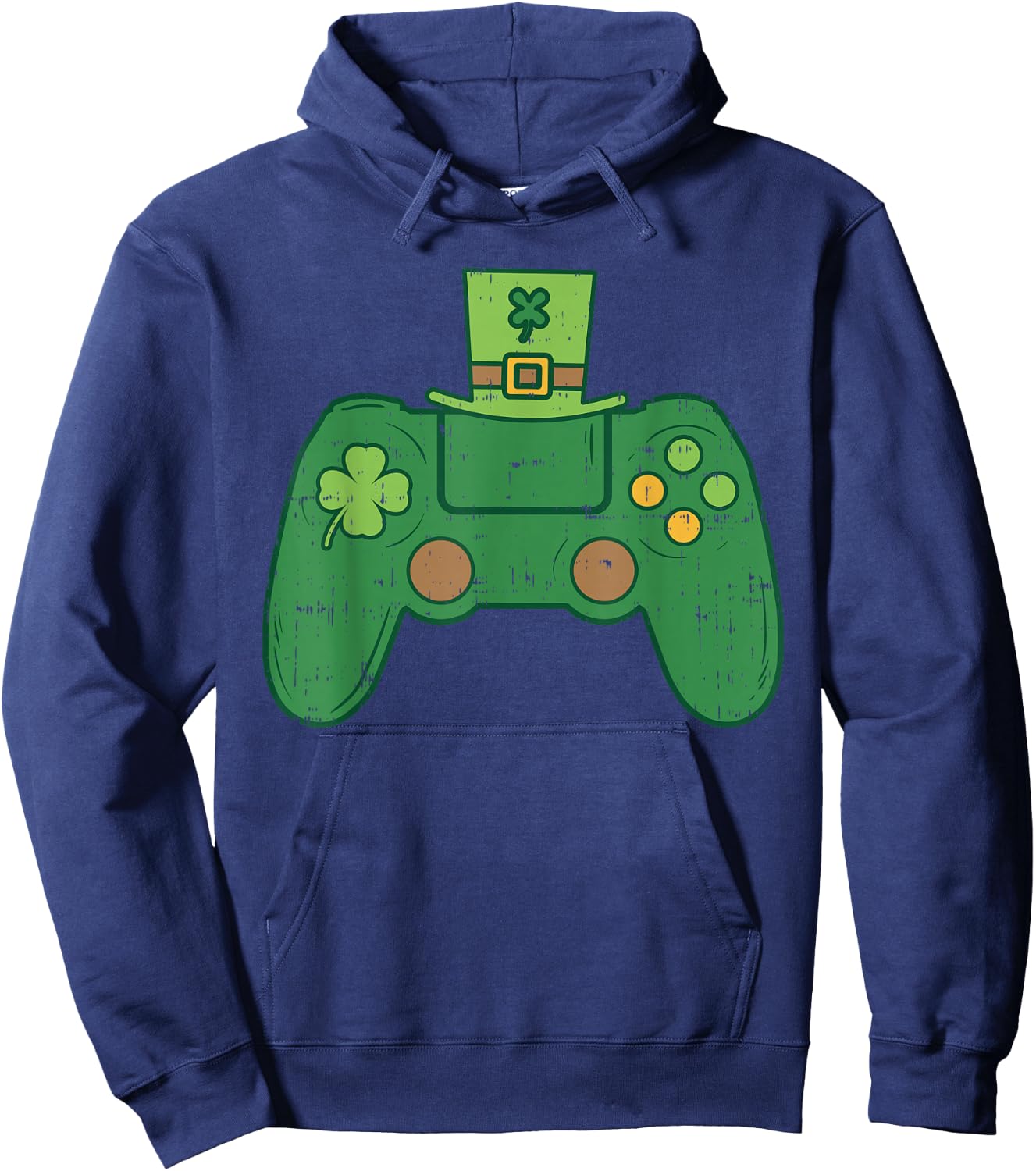 Video Game Controller Irish Gamer Boys St Patricks Day Men Hoodie - Hoodie | Navy