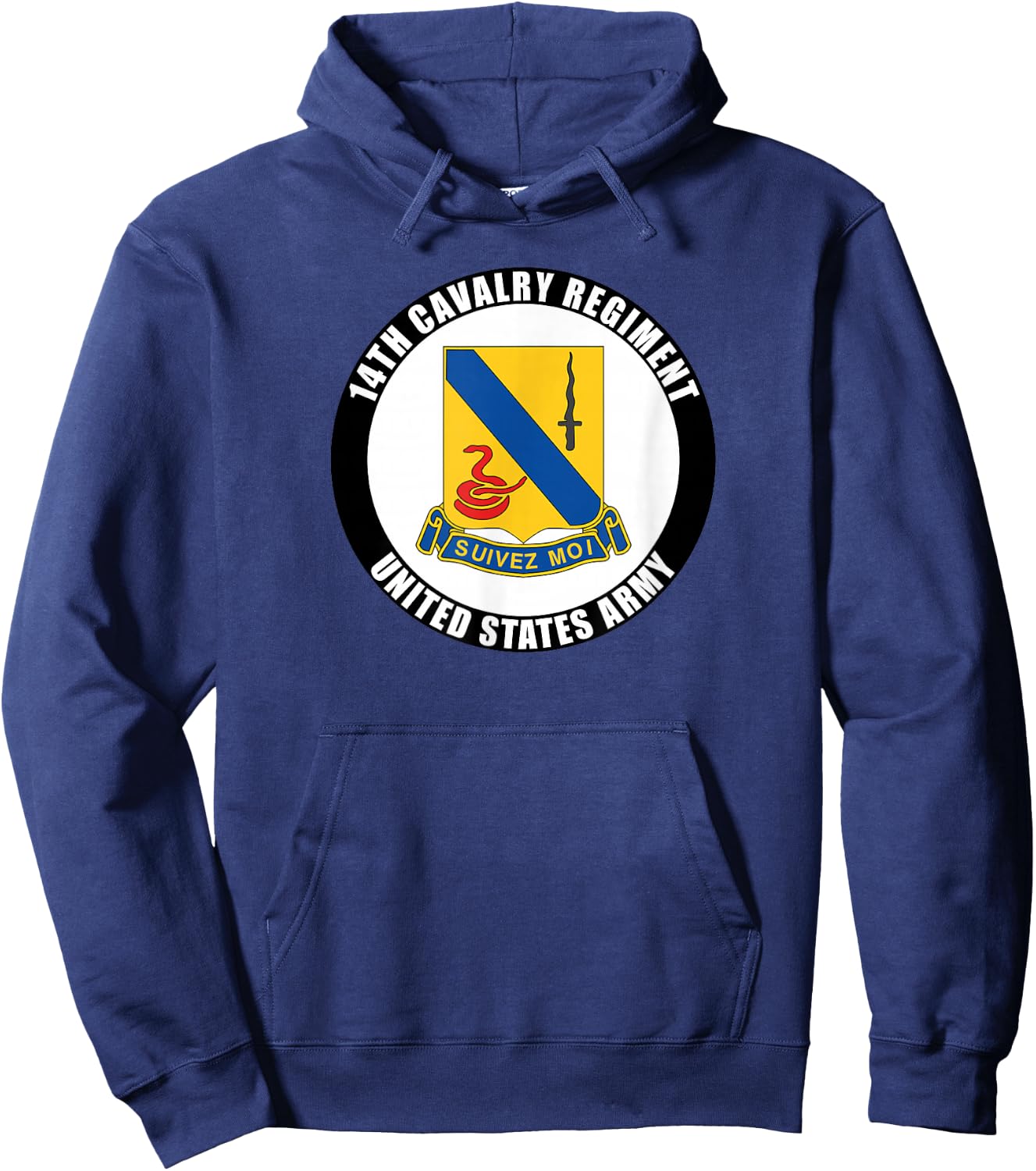 14th Cavalry Regiment United States Army Veteran Military Hoodie - Hoodie | Navy