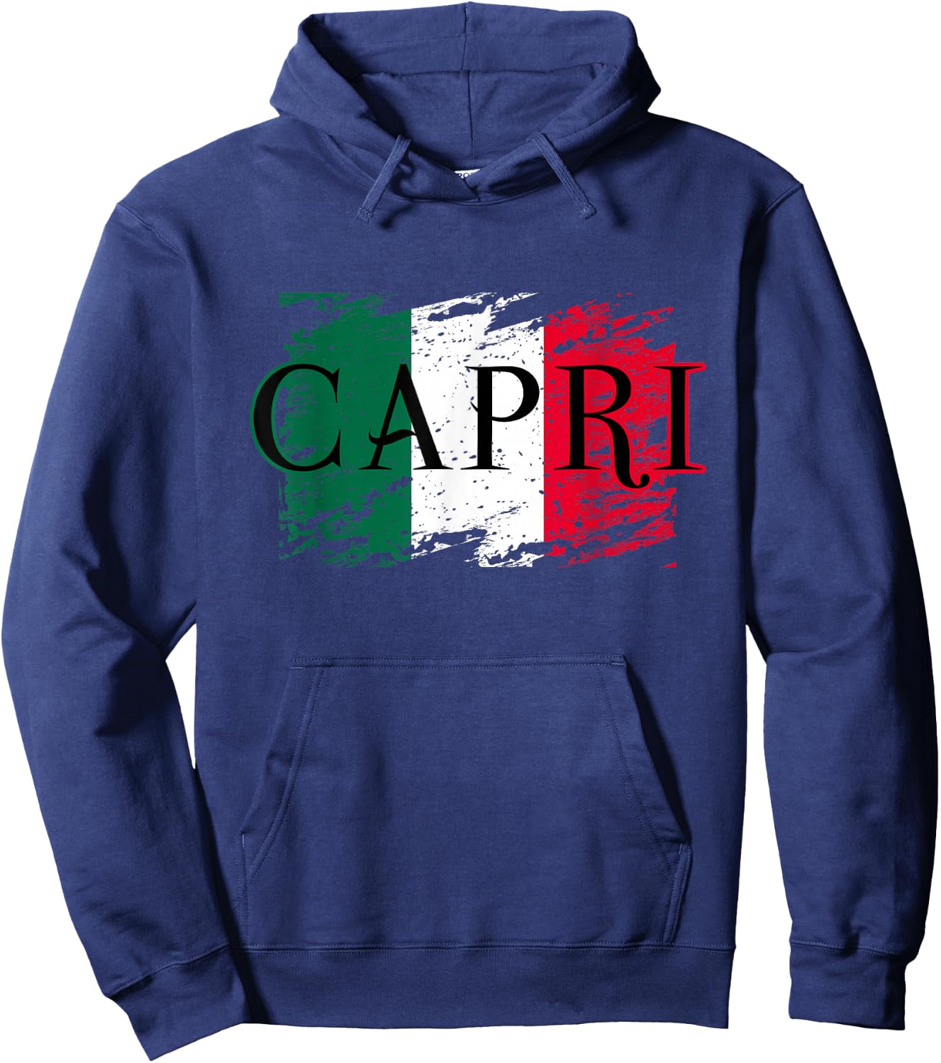 Europe Italy Vacation Travel Capri Italian Flag Hoodie - Hoodie | Navy