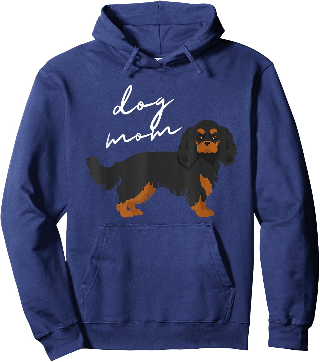 Cute Black & Tan Cavalier King Charles Spaniel Dog Mom Women Hoodie - Hoodie | Navy