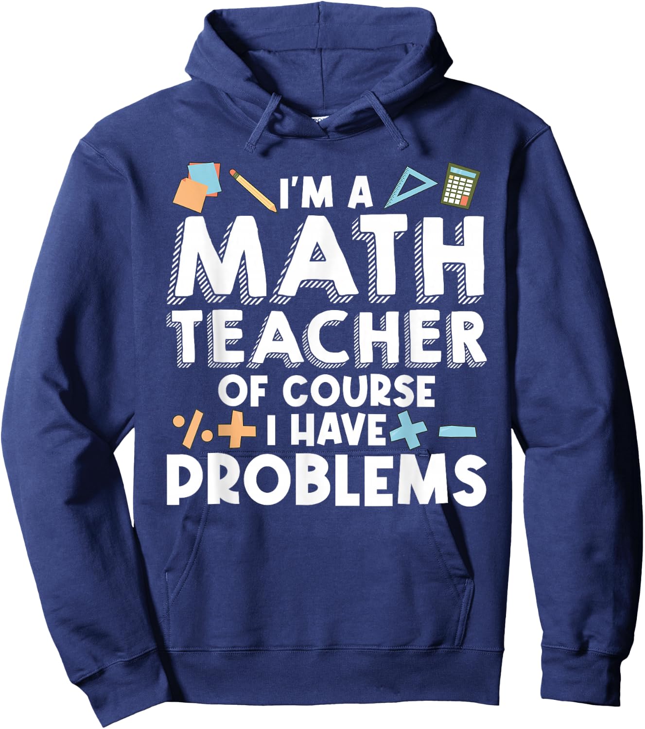 Math Teacher Art Men Women Statistics Algebra Mathematics Hoodie - Hoodie | Navy