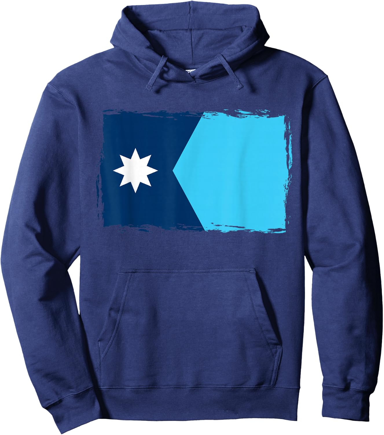 New Minnesota State Flag MN Retro Vintage Grunge Distressed Hoodie - Hoodie | Navy