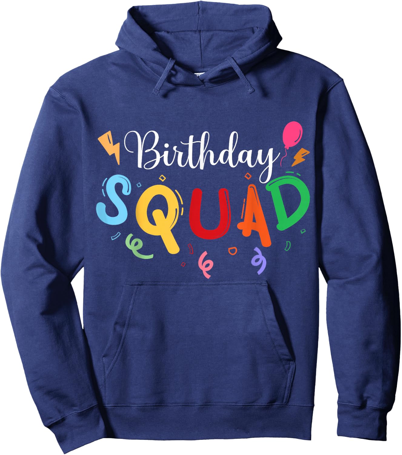 Birthday Squad - Celebrate with Your Crew in this Fun Design Hoodie - Hoodie | Navy