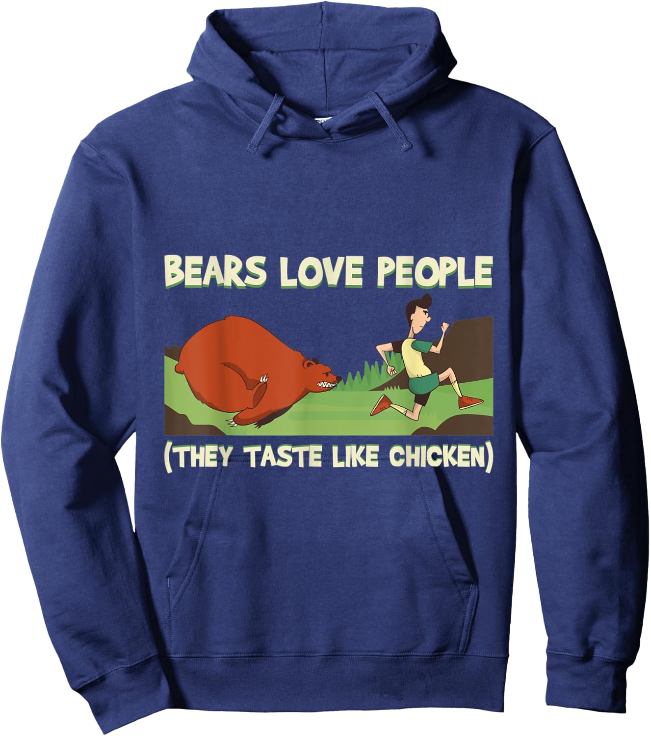 Bears Love People They Taste Like Chicken Camper Camping Hoodie - Hoodie | Navy