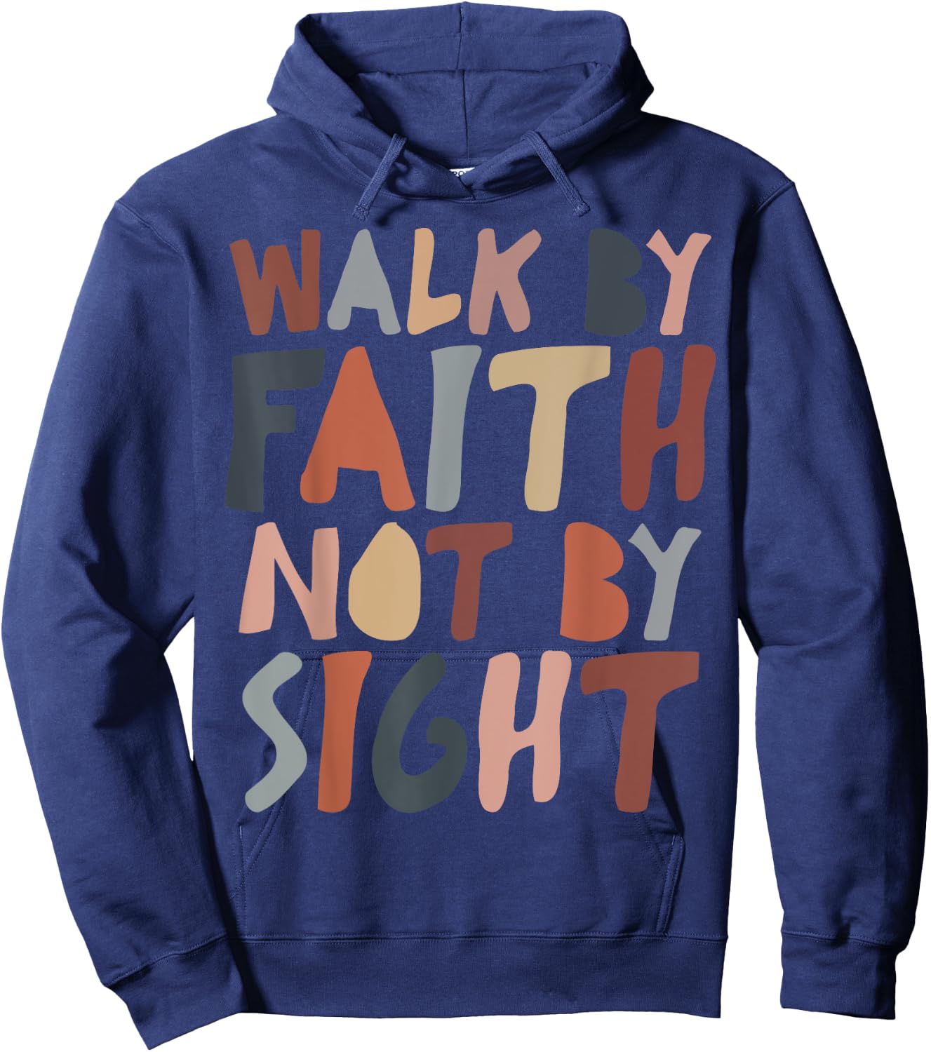 Walk by faith not by sight aesthetic christian Hoodie - Hoodie | Navy