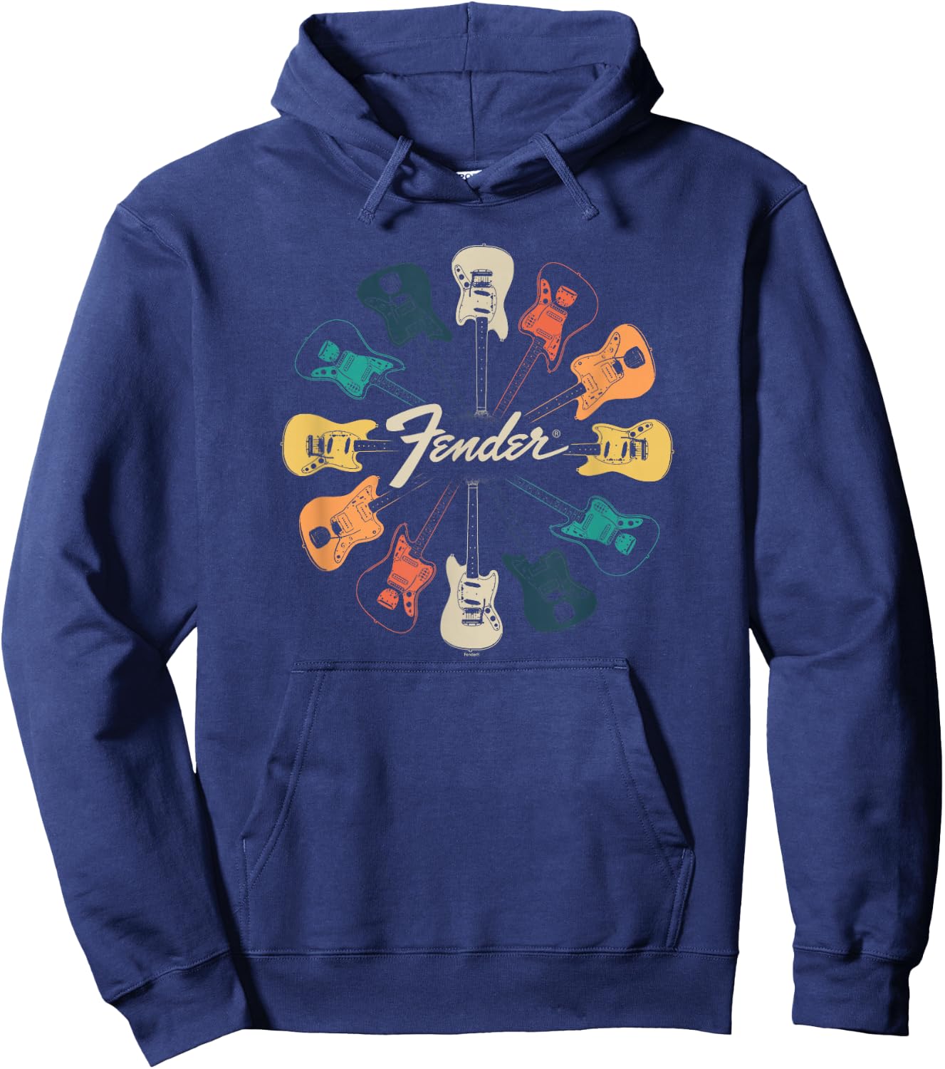 Fender Retro Guitar Kaleidoscope Small Hoodie - Hoodie | Navy