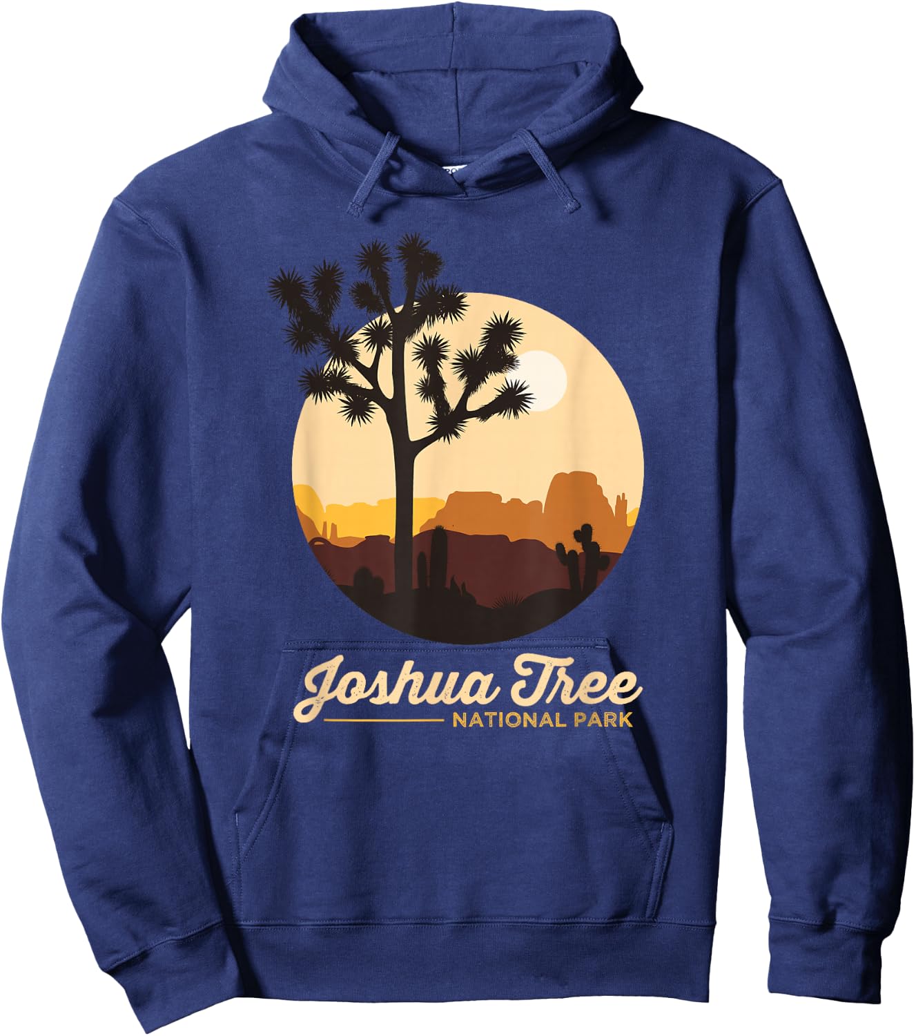 Joshua Tree Shirt Retro California Joshua Tree National Park Hoodie - Hoodie | Navy
