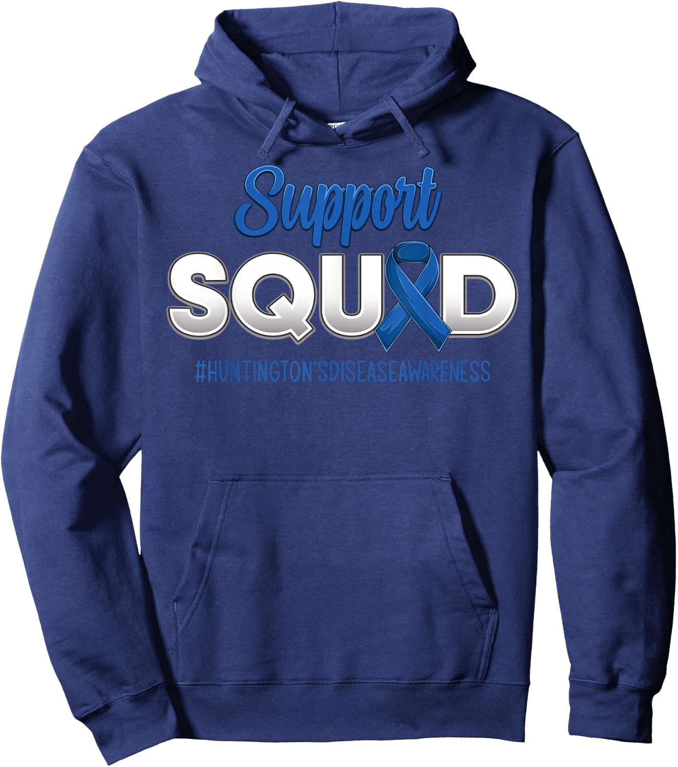 Support Squad Huntington's Disease Awareness Hope Men Women Hoodie - Hoodie | Navy