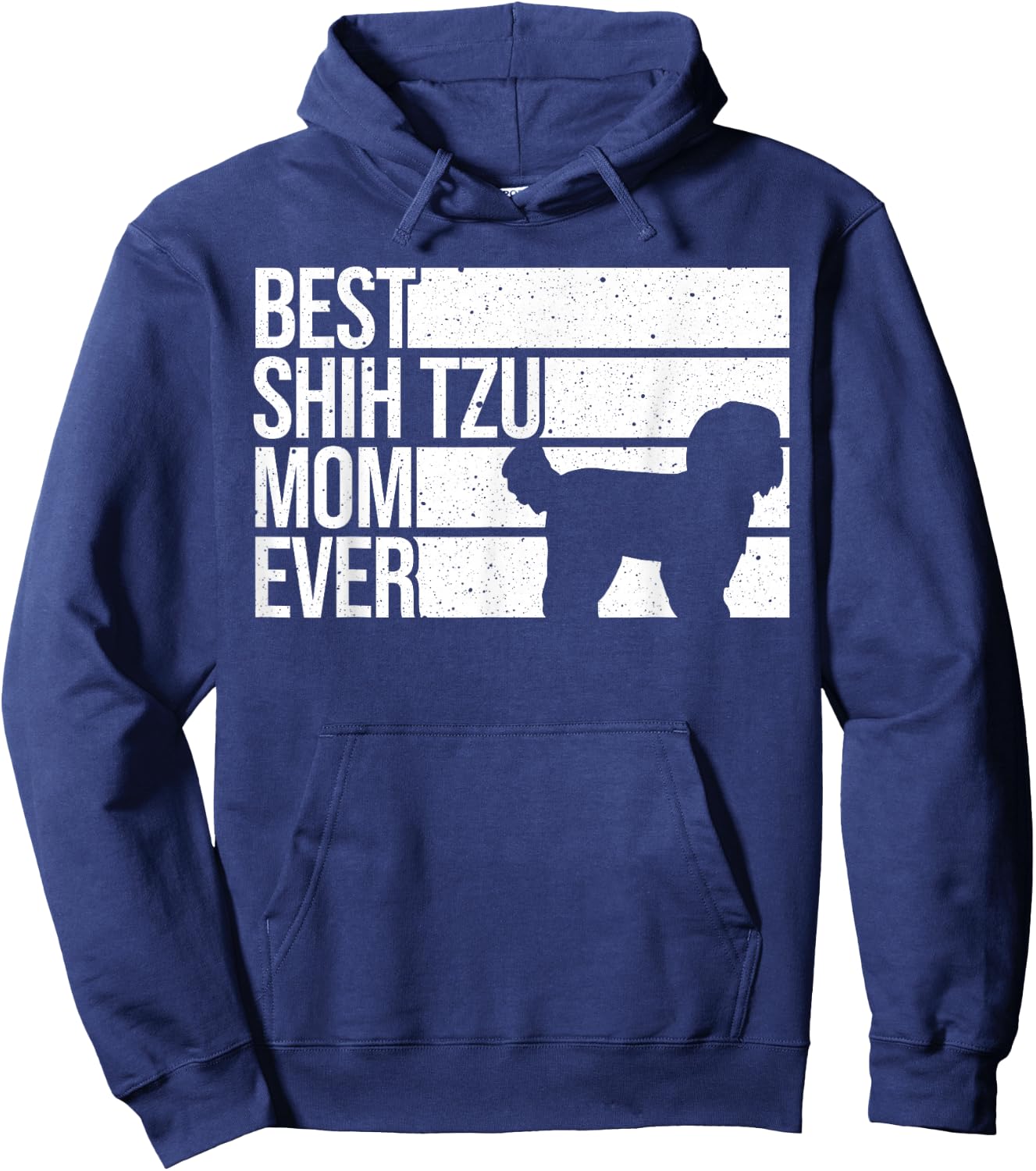 Funny Shih Tzu Mom Art Girl Mother's Day Dog Lover Hoodie - Hoodie | Navy