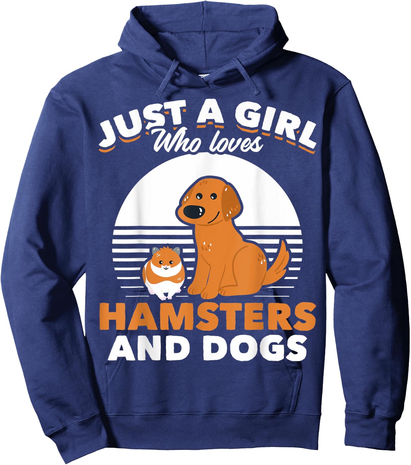 Just A Girl Who Loves Hamsters And Dogs Hamster Owners Hoodie - Hoodie | Navy