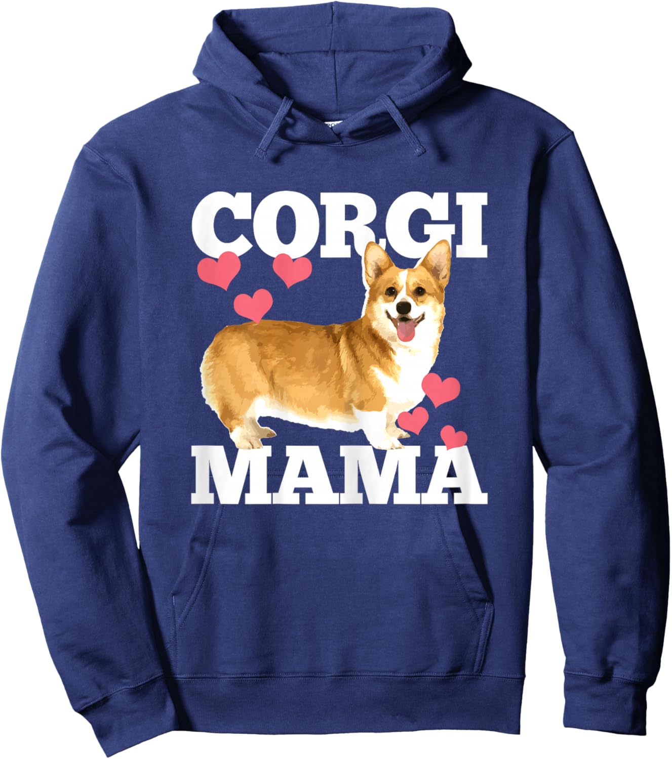 Corgi Mama Hoodie - Hoodie | Navy