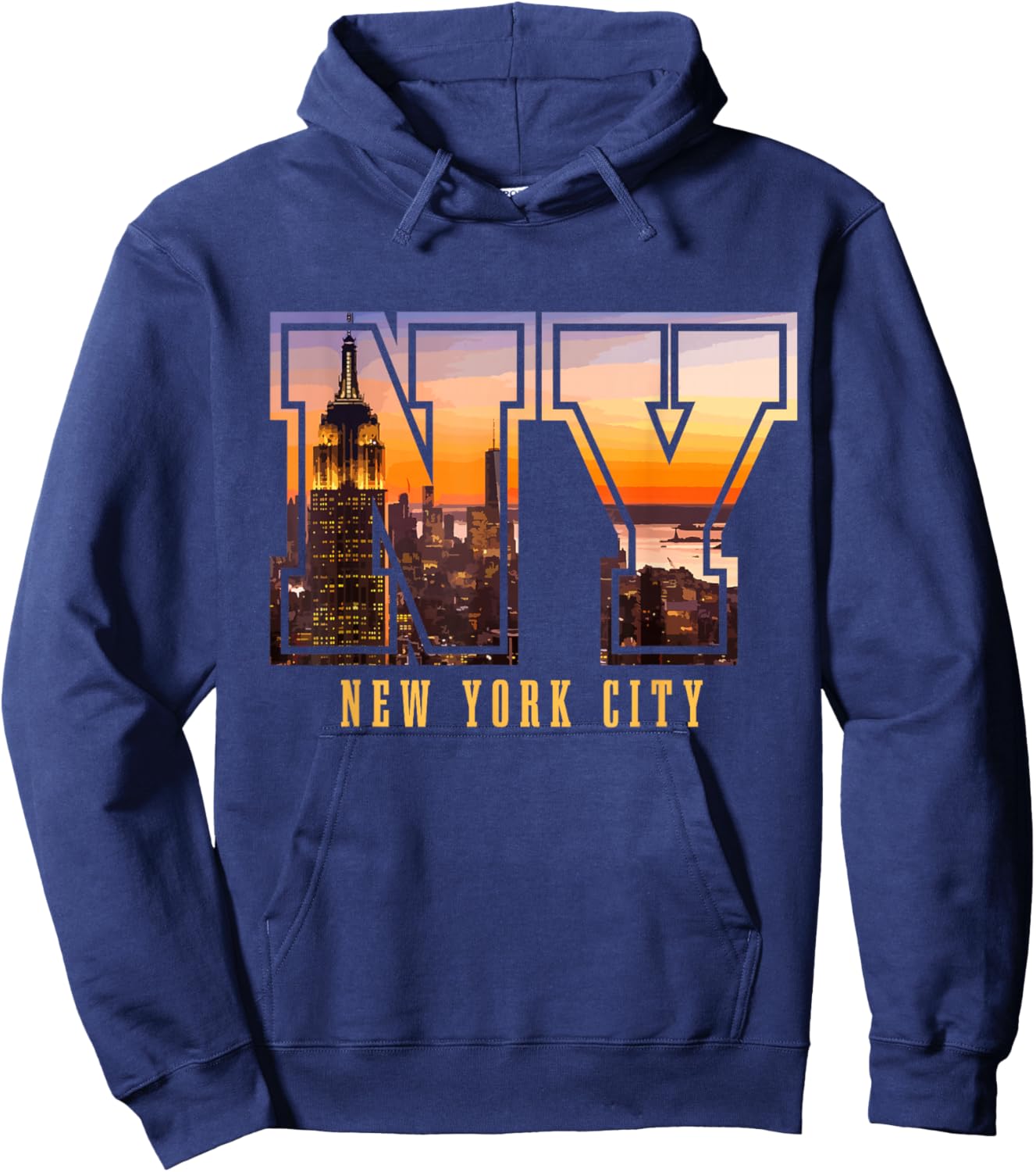 New York City NYC NY Skyline USA America Souvenir Gift Hoodie - Hoodie | Navy