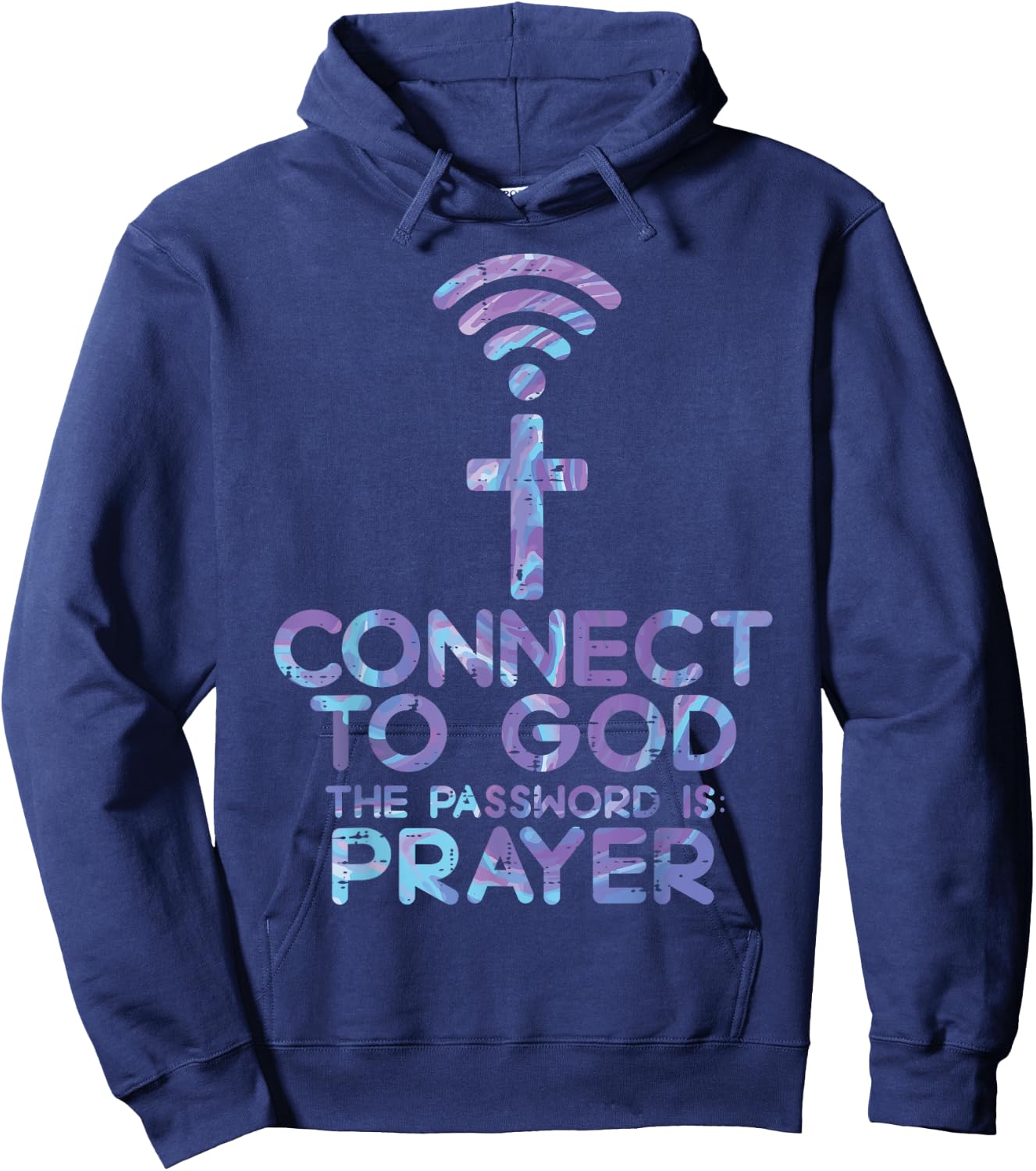 Connect To God Password Prayer Jesus Christian Men Women Hoodie - Hoodie | Navy