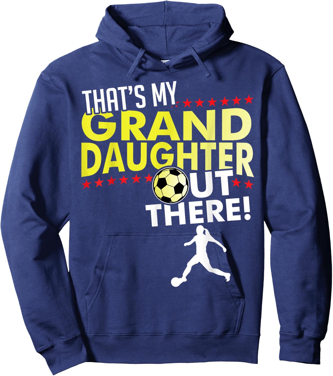 My Granddaughter - Soccer Grandpa & Grandma T Shirt Hoodie - Hoodie | Navy