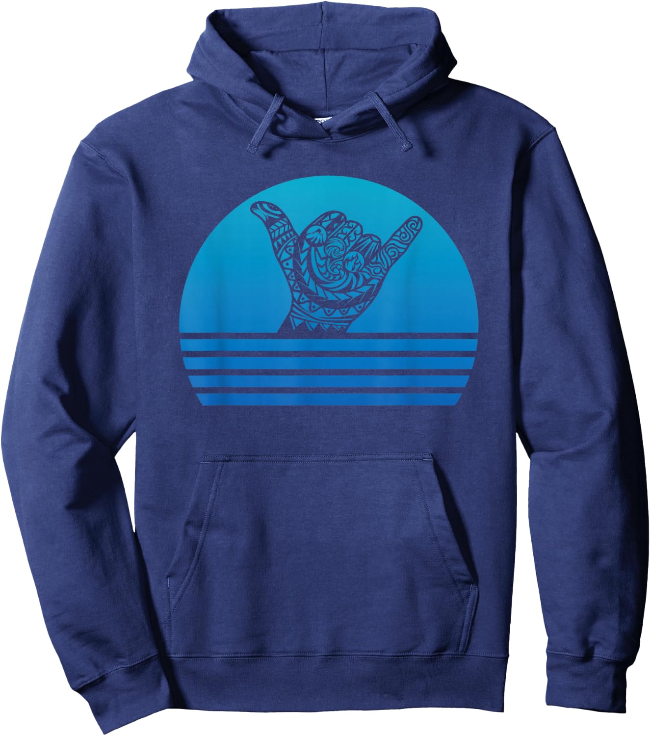 Tribal Shaka Shirts - Maori Shirt - Hawaiian Tribal Hoodie - Hoodie | Navy