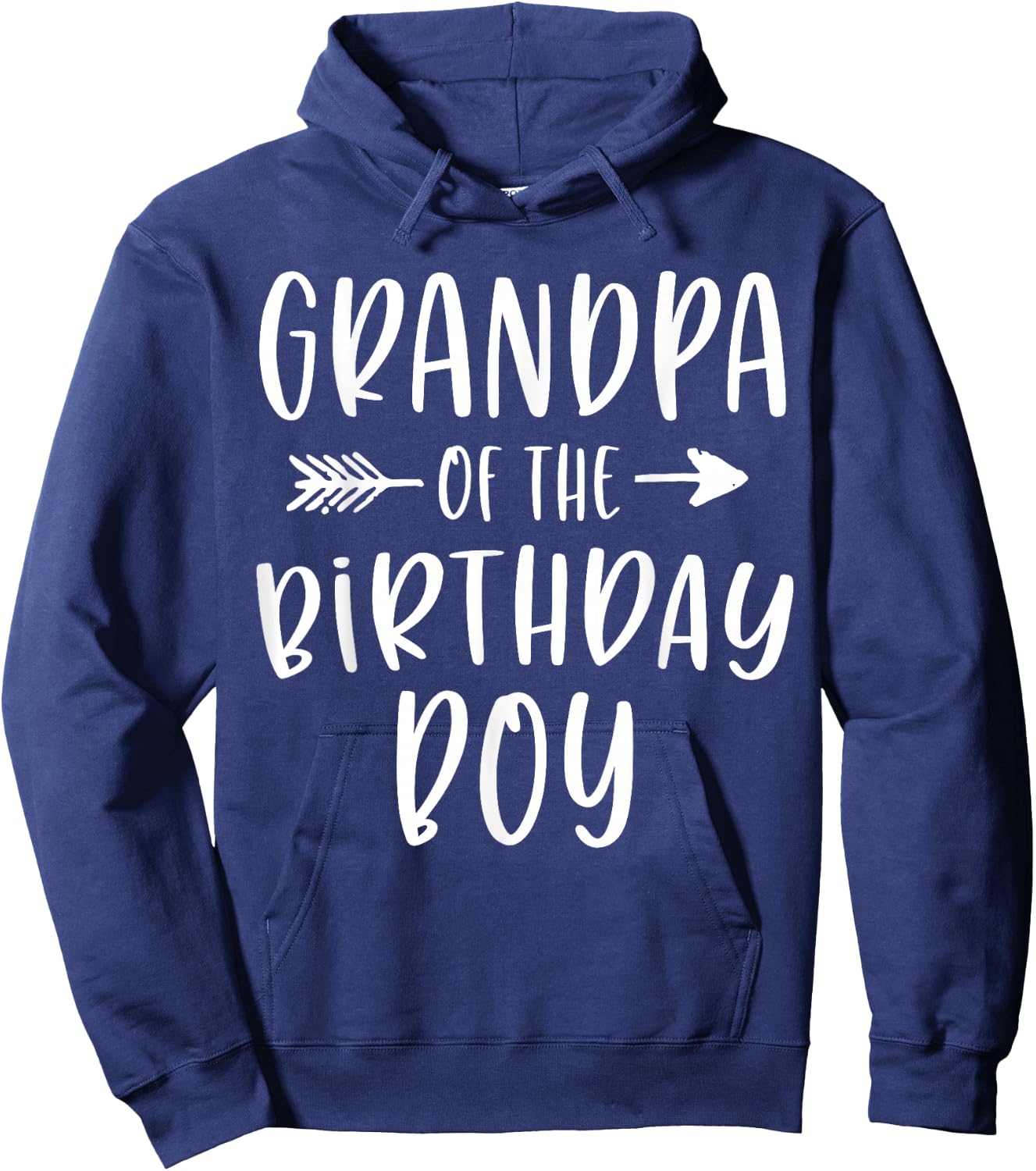 Grandpa of the Birthday Boy Papa and Grandson Bday Party Hoodie - Hoodie | Navy
