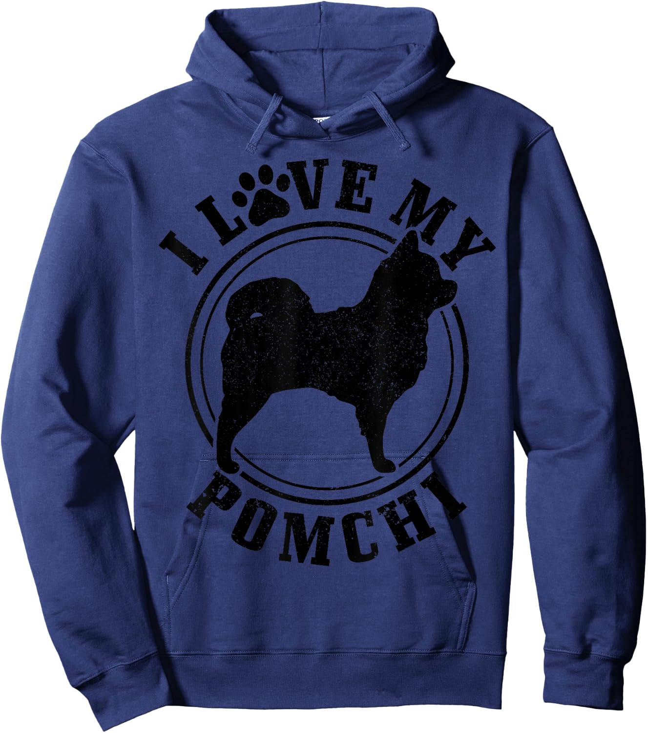 Pomchi Dog I Love My Pomchi Mom Dad Men Women Hoodie - Hoodie | Navy