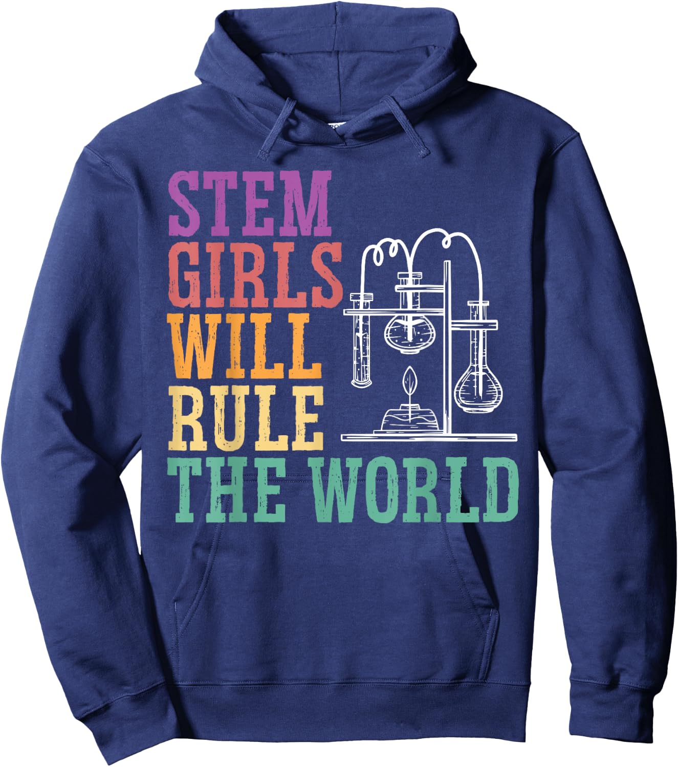 STEM Girls Will Rule The World Engineering Science Hoodie - Hoodie | Navy