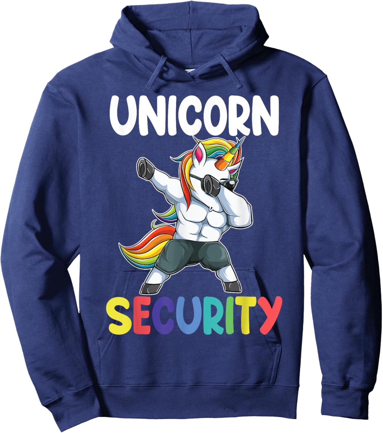 Unicorn Security Dad Mom Daughter Adult unicorn costume gift Hoodie - Hoodie | Navy