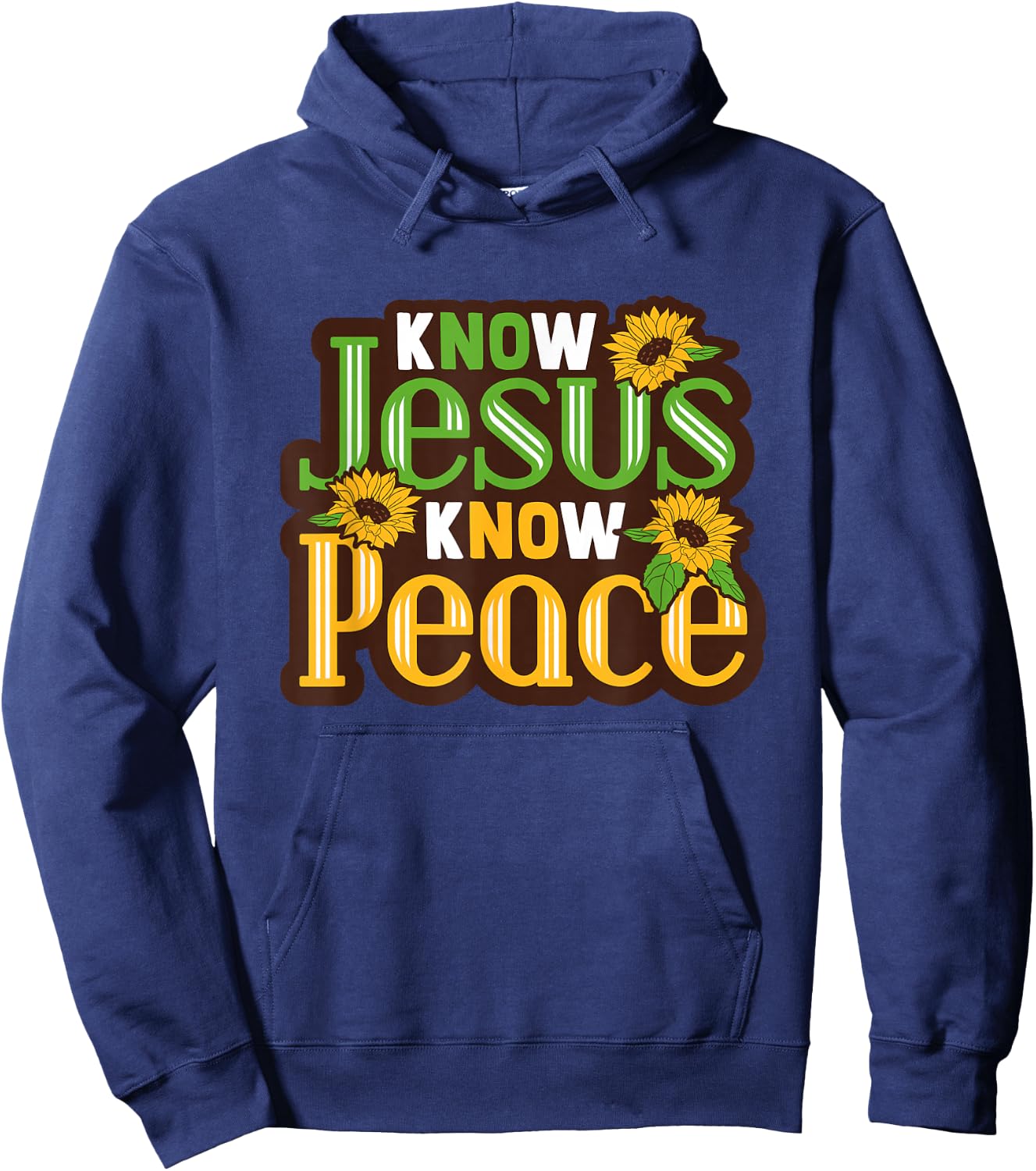 Biblicial Bible "No Jesus No Peace" Christ for Bible Student Hoodie - Hoodie | Navy