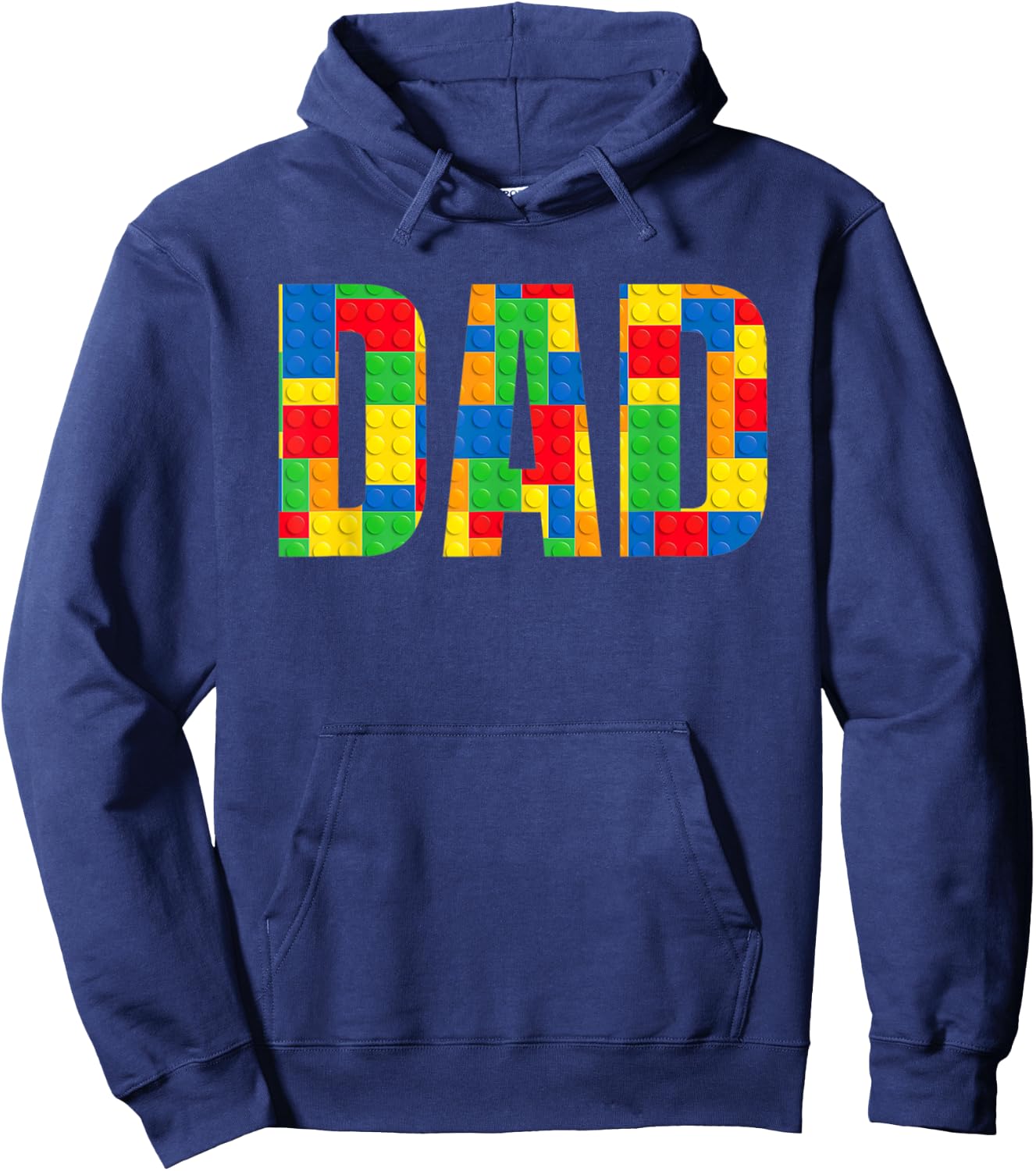 Dad Parent Brick Master Builder Building Blocks Set Family T Hoodie - Hoodie | Navy
