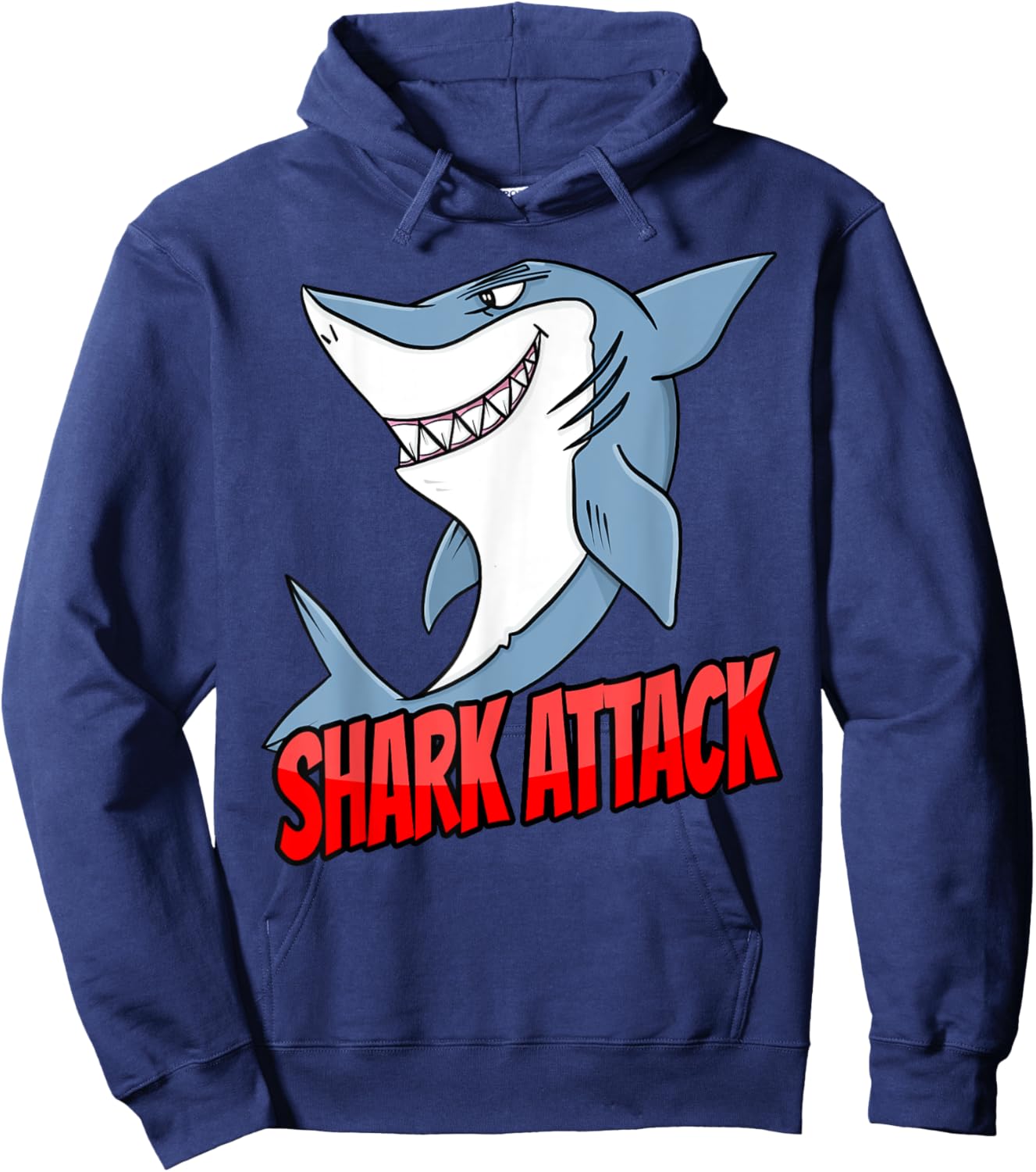 Funny Shark Attack Humor Kids and Teens Hoodie - Hoodie | Navy