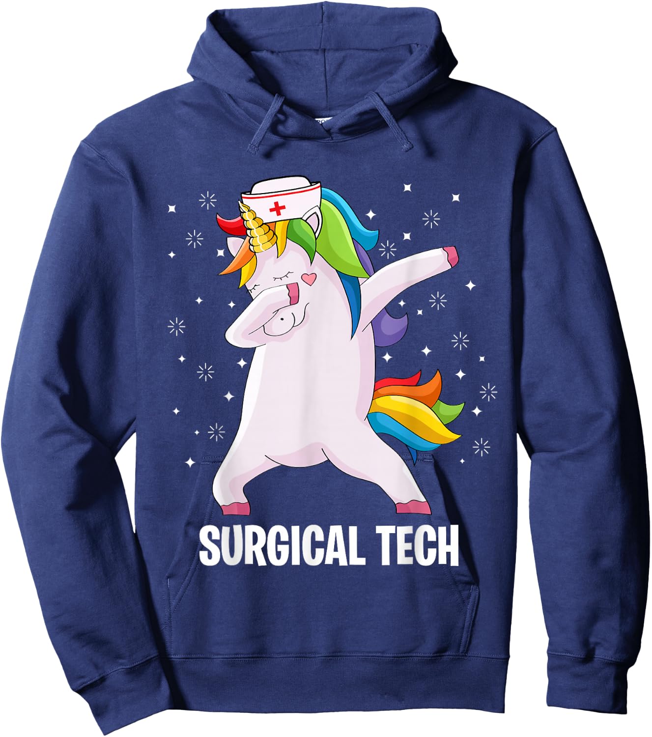 Funny Scrub Tech Surgical Tech Week Technologist Unicorn Hoodie - Hoodie | Navy