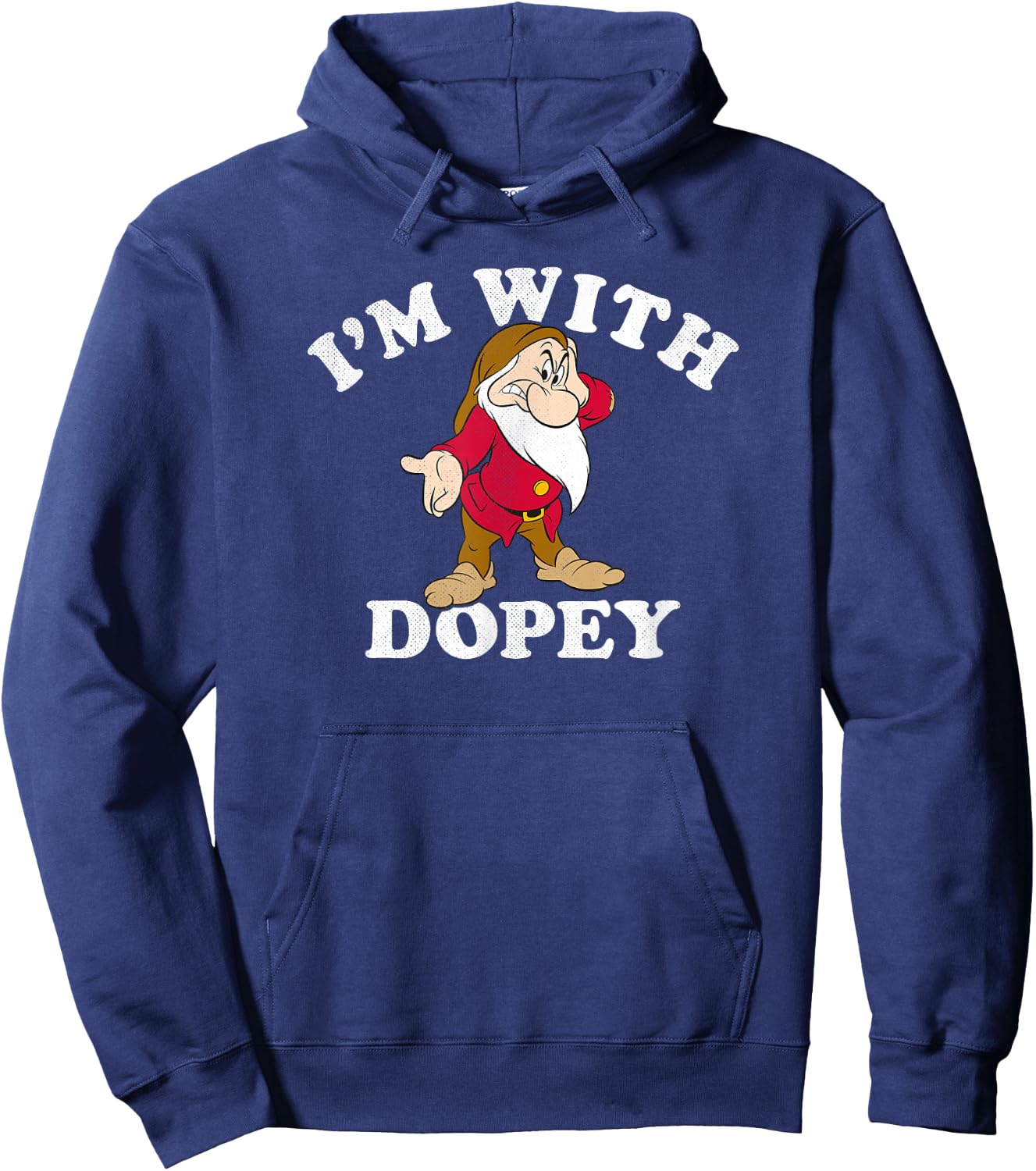 Disney Snow White & The Seven Dwarfs Grumpy I'm with Dopey Hoodie - Hoodie | Navy