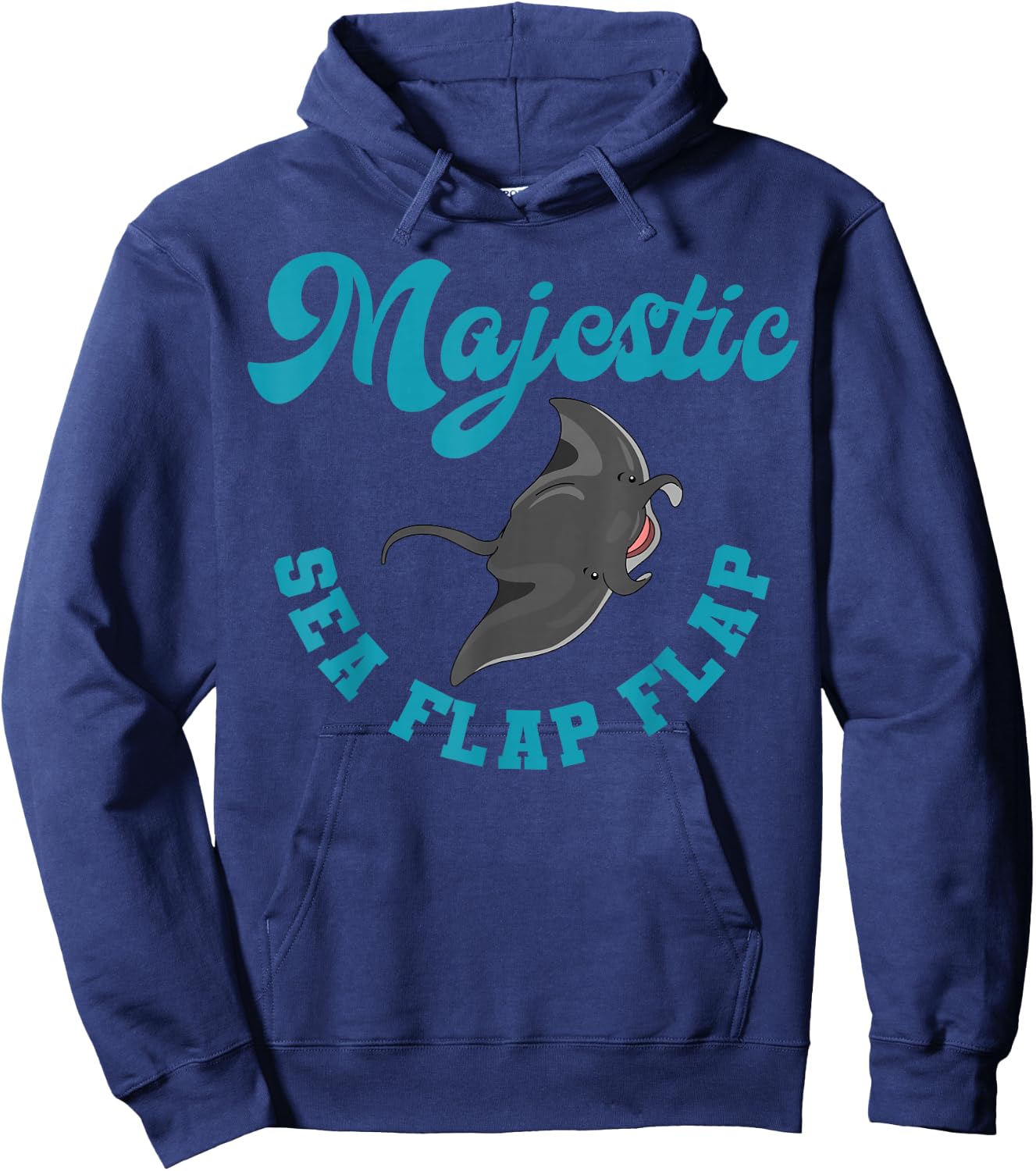 Manta Ray Stingray Fish Mantas Majestic Sea Flap Hoodie - Hoodie | Navy