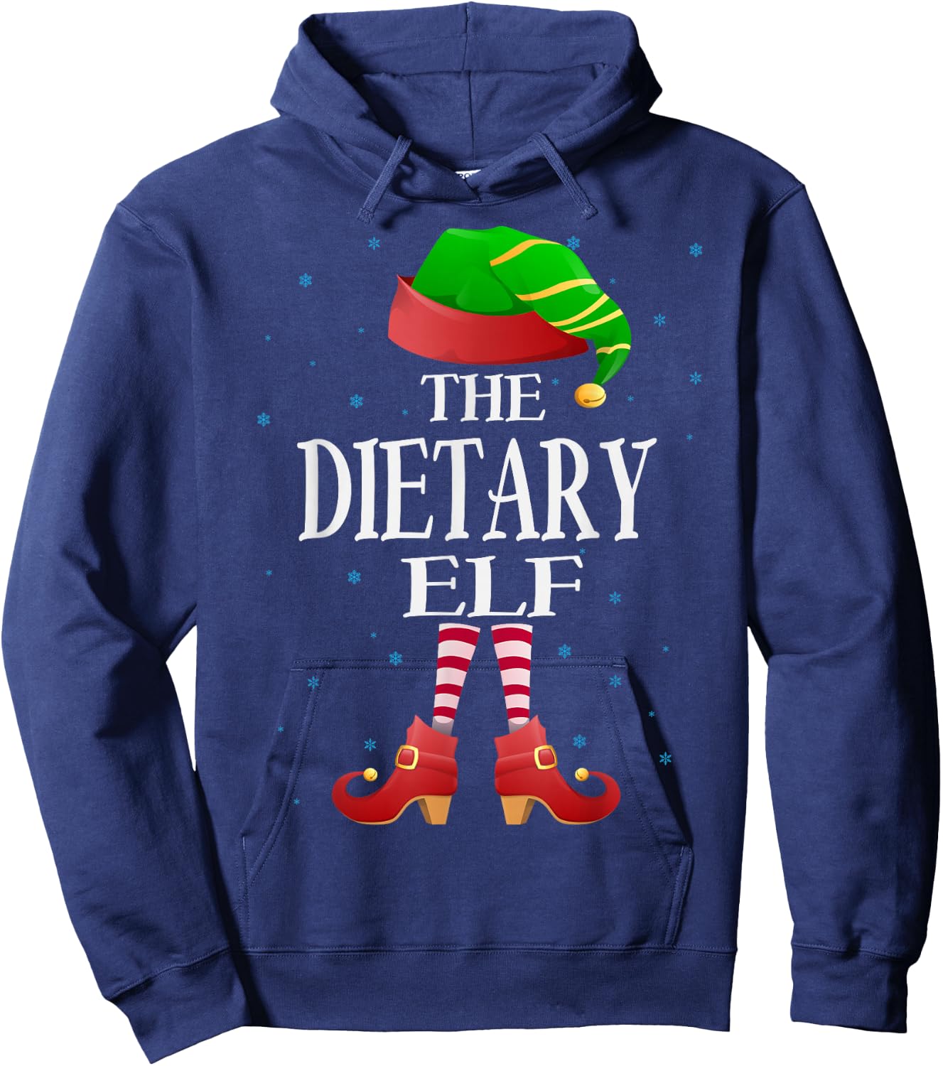 Dietary Elf Funny Matching Pajama Group Christmas Women Hoodie - Hoodie | Navy