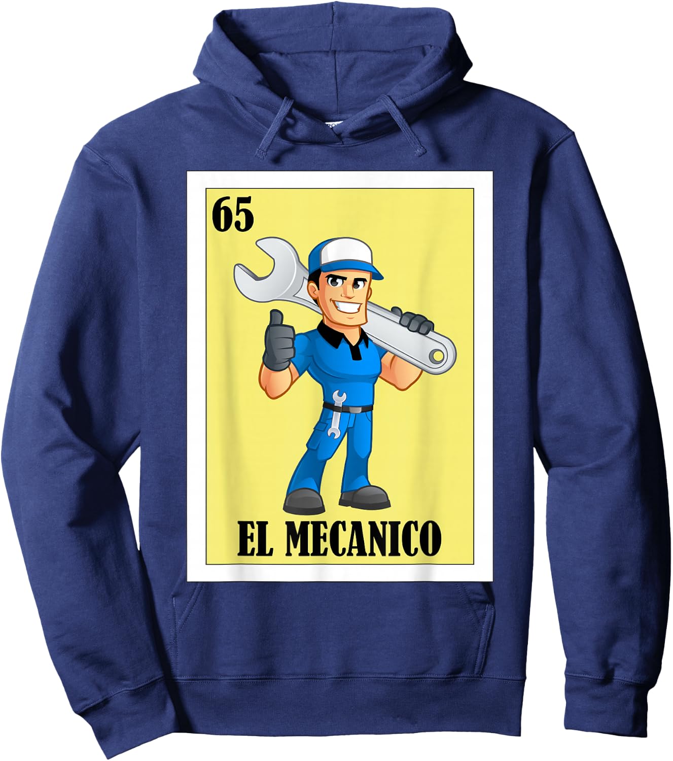 Funny Mexican Design for Car Mechanics - El Mecanico Hoodie - Hoodie | Navy