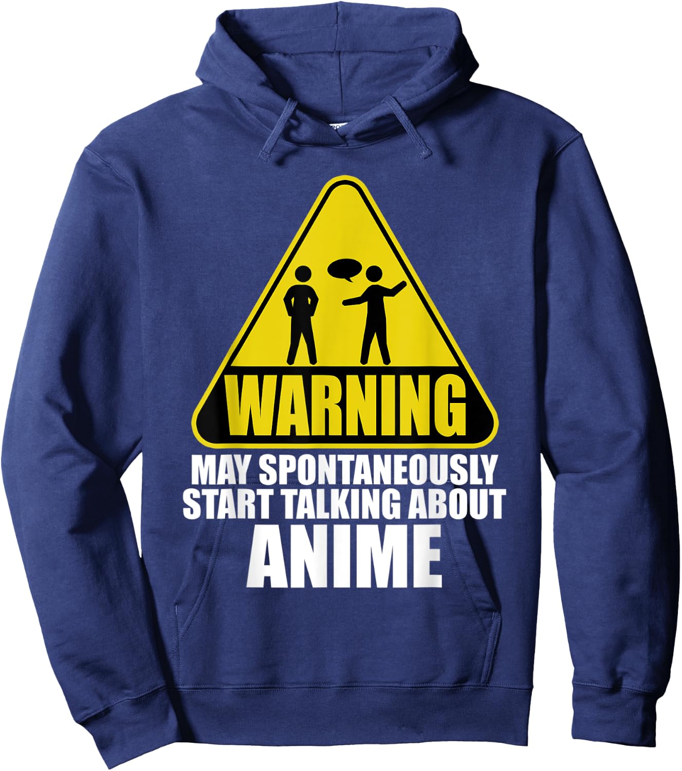 Warning May Spontaneously Start Talking About Anime Hoodie - Hoodie | Navy
