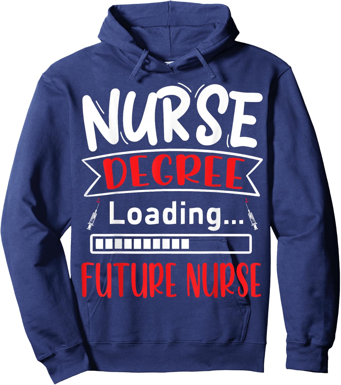 Nursing Diploma Loading Future Nurse Nursing School Hoodie - Hoodie | Navy