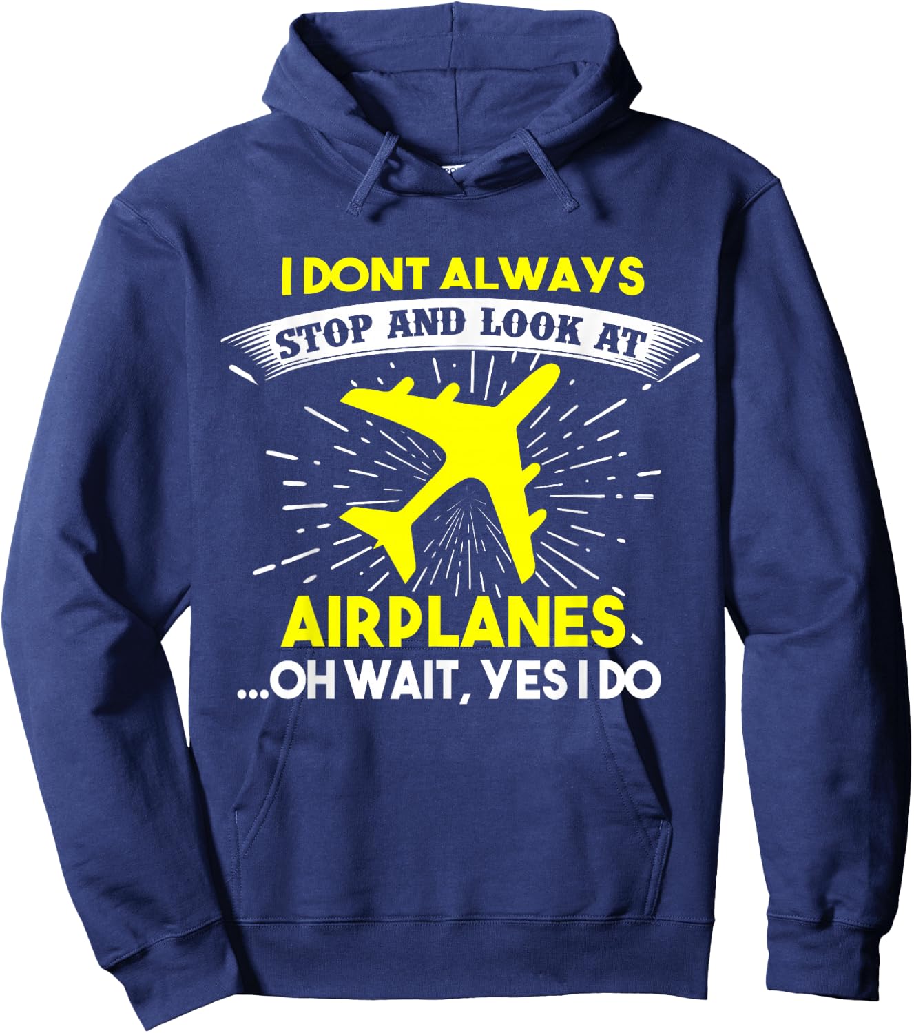 Ich staibe nicht immer stehen und schaue mir Flugzeuge an Hoodie - Hoodie | Navy