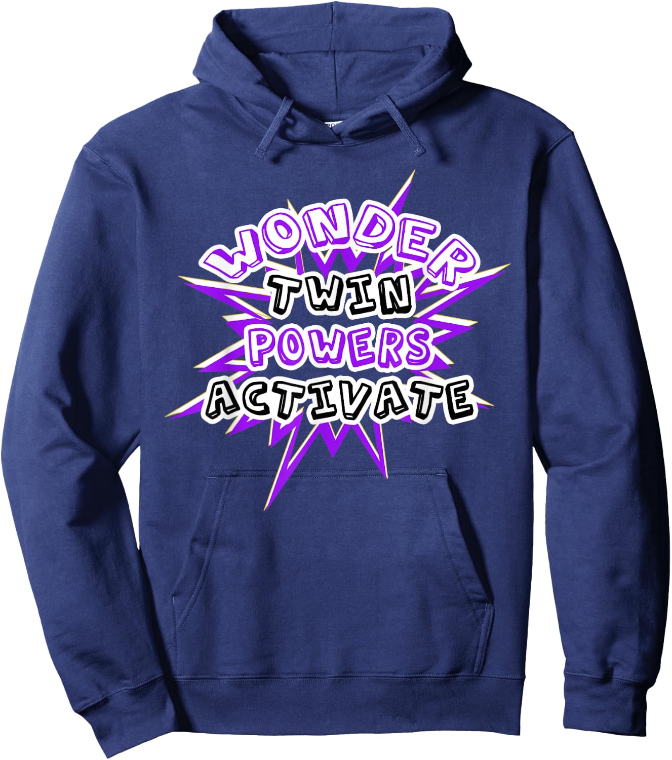Wonder Twin Powers Activate T Shirt Identical and Fraternal Hoodie - Hoodie | Navy